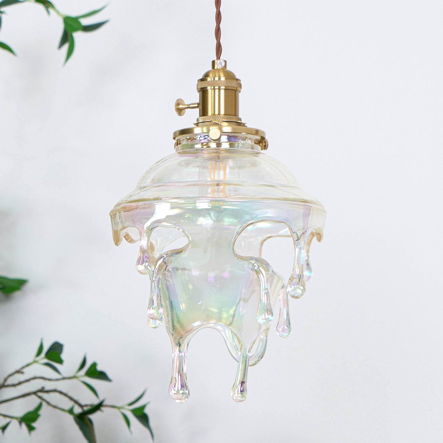 Pendant Lamp Iridescent Water Drop Shade Artistic Glow Contemporary - Letslighting