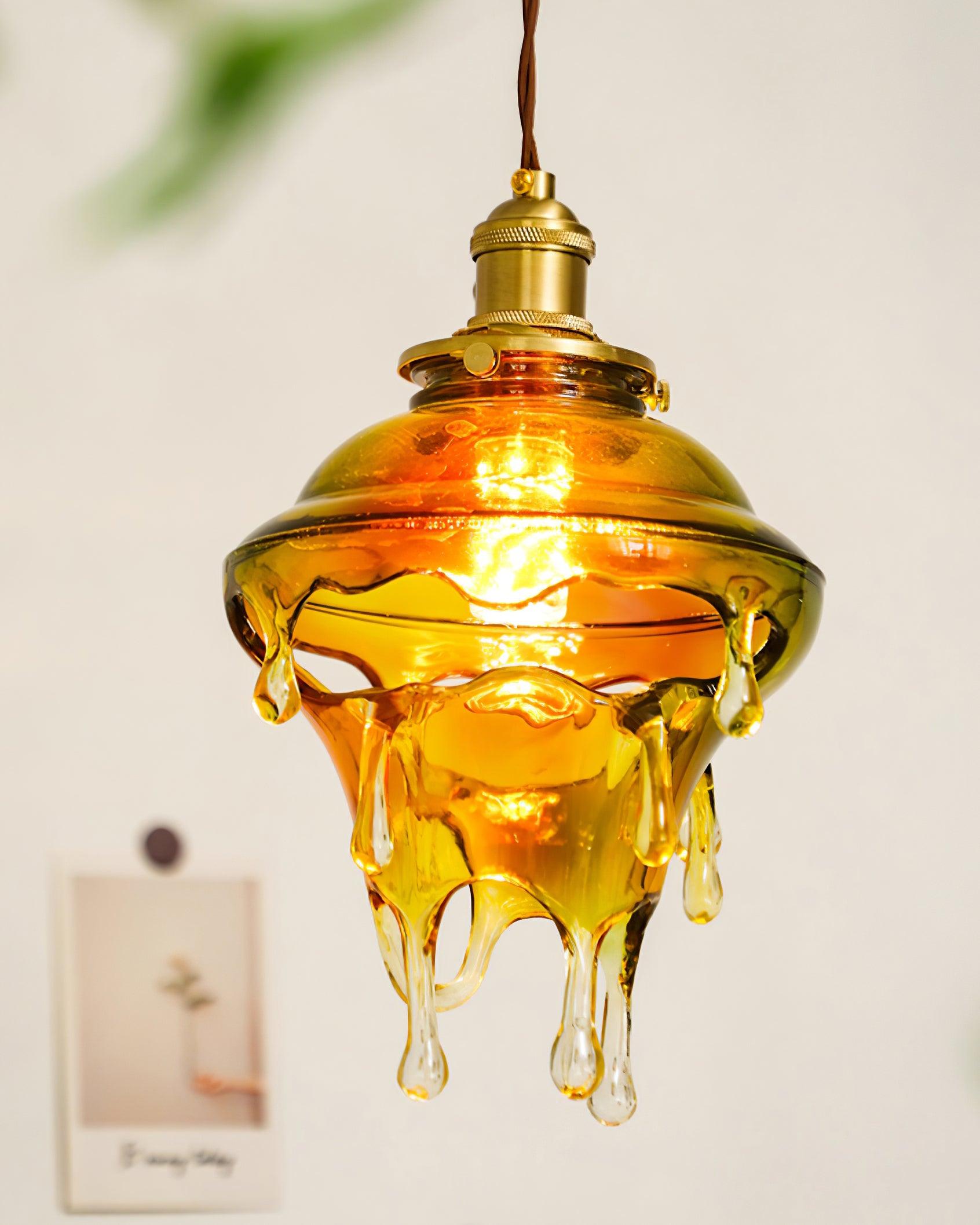 Pendant Lamp Iridescent Water Drop Shade Artistic Glow Contemporary - Letslighting