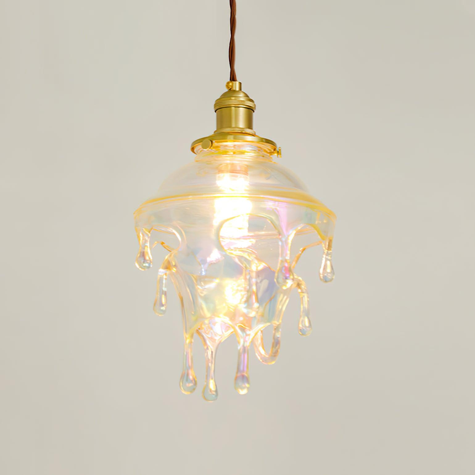 Pendant Lamp Iridescent Water Drop Shade Artistic Glow Contemporary - Letslighting