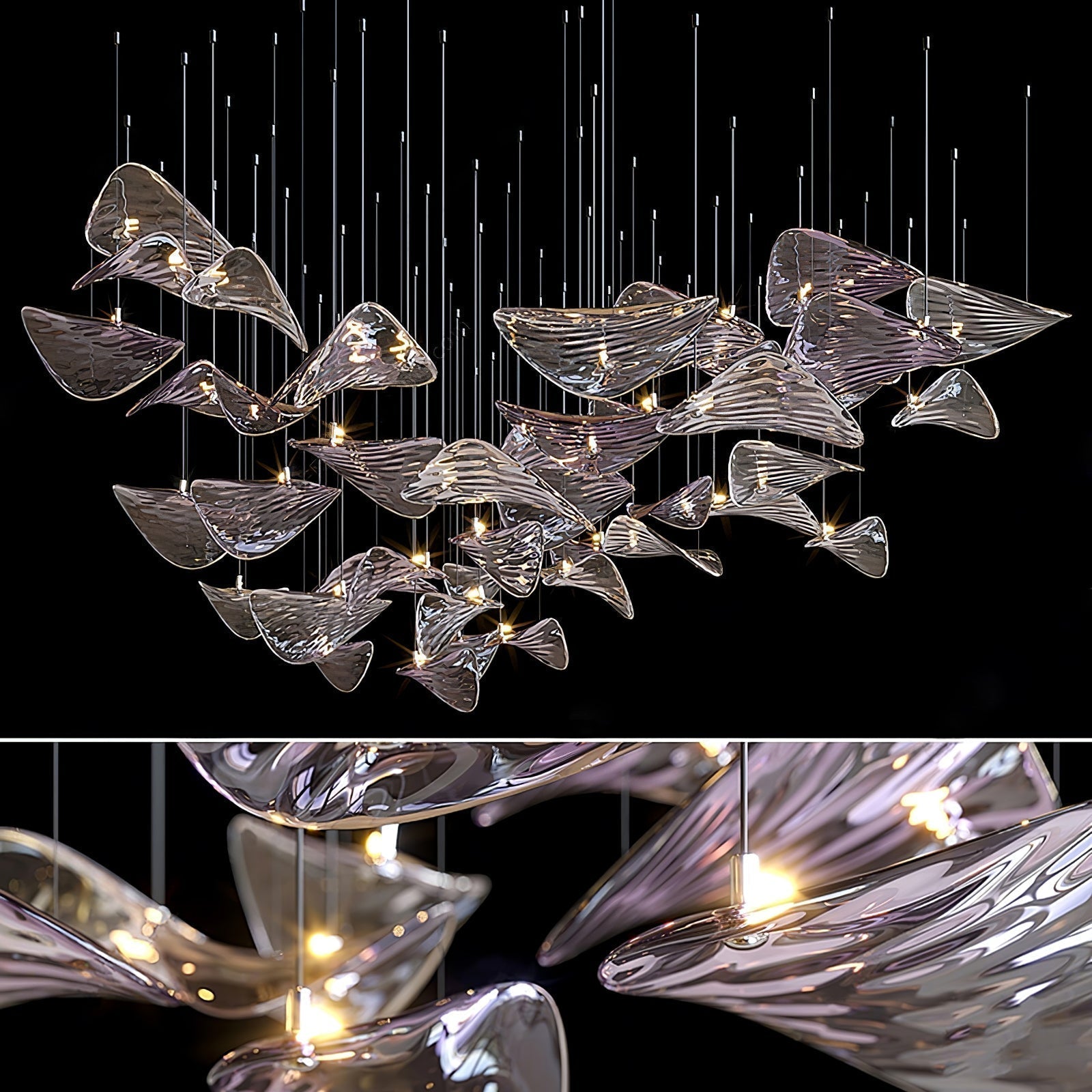 Eurrinia Butterfly Gold Metal Pendant Light - Letslighting