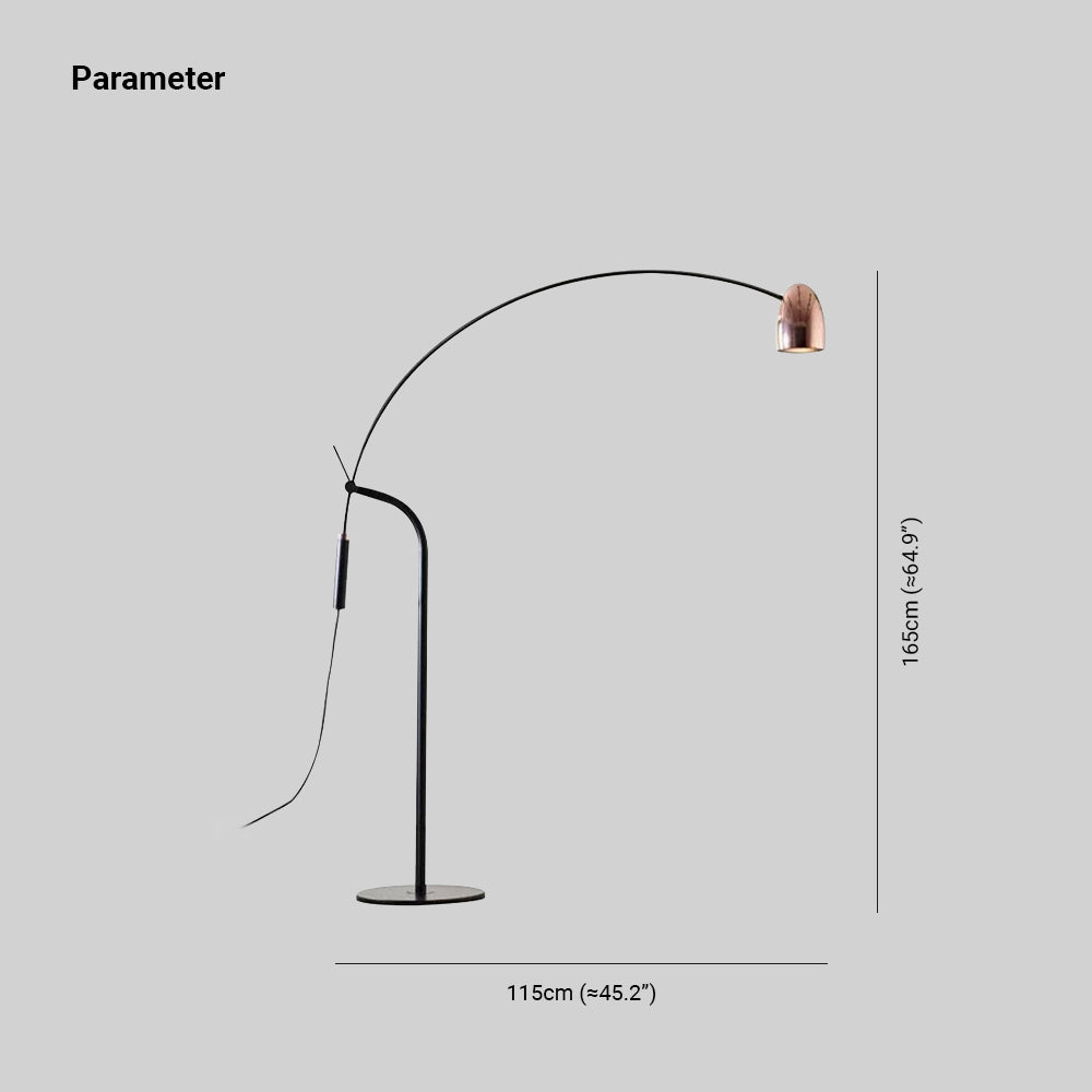 Mira Moderna Simple Metal Lámpara de Pie Negra
