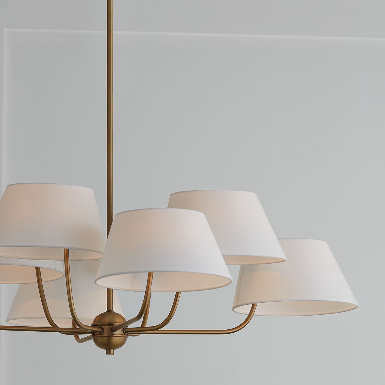 Arcara Vintage Industrial Brass Fabric Chandelier - Lamp Copper