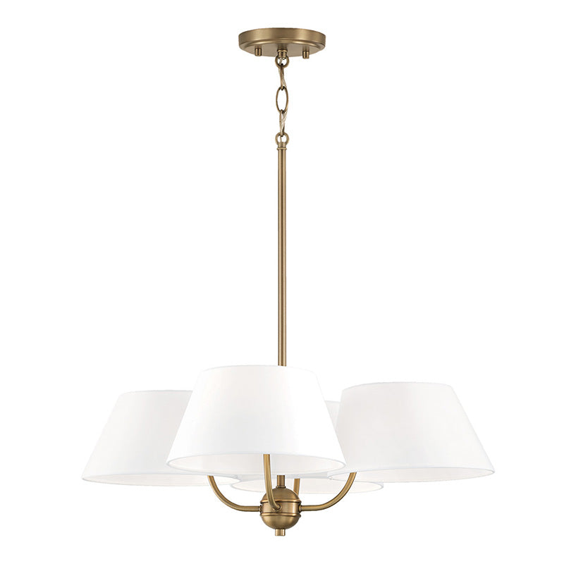 Arcara Vintage Industrial Brass Fabric Chandelier - Lamp Copper