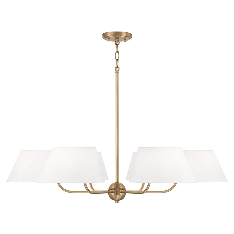 Arcara Vintage Industrial Brass Fabric Chandelier - Lamp Copper