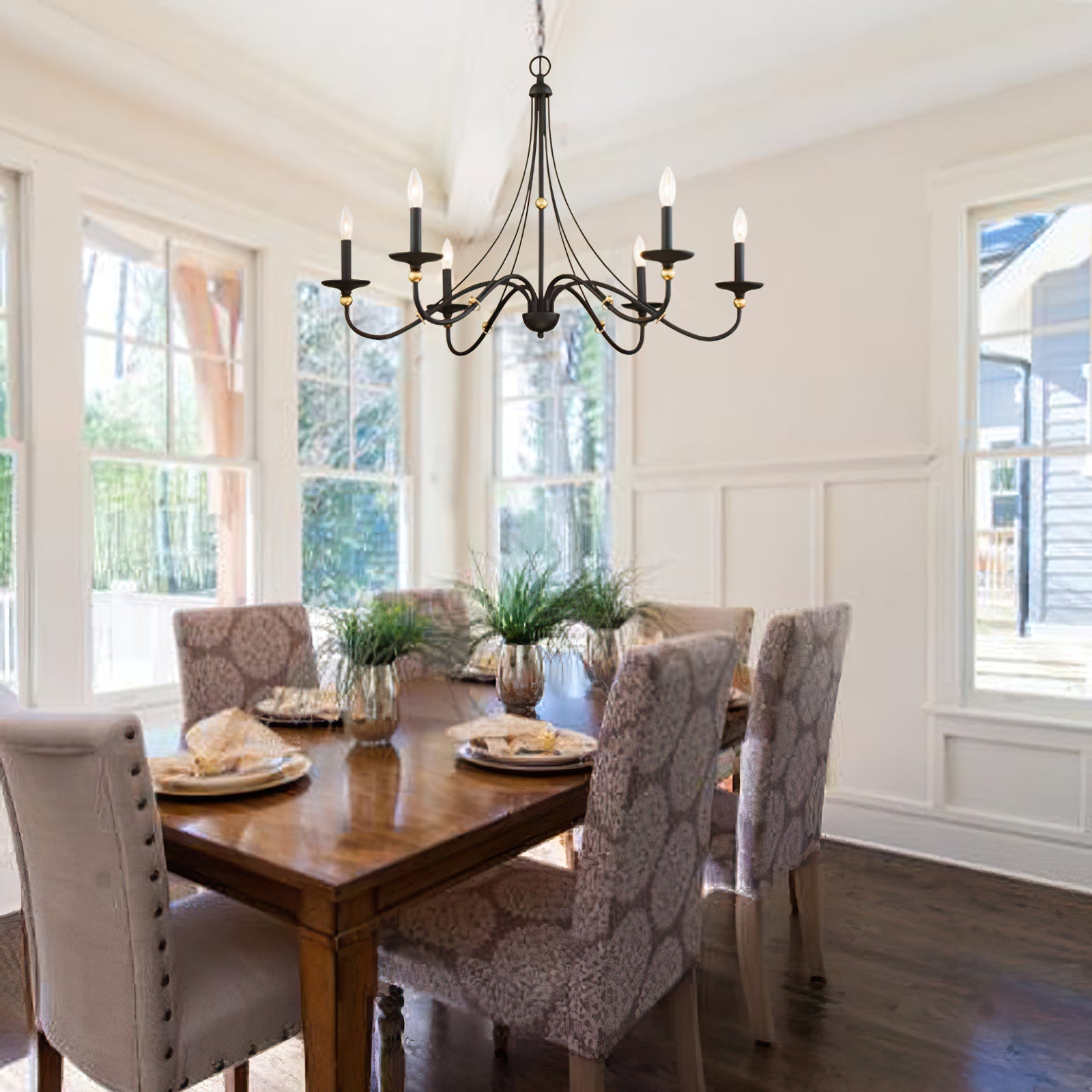 Regalia Vintage Brass Chandelier - Letslighting