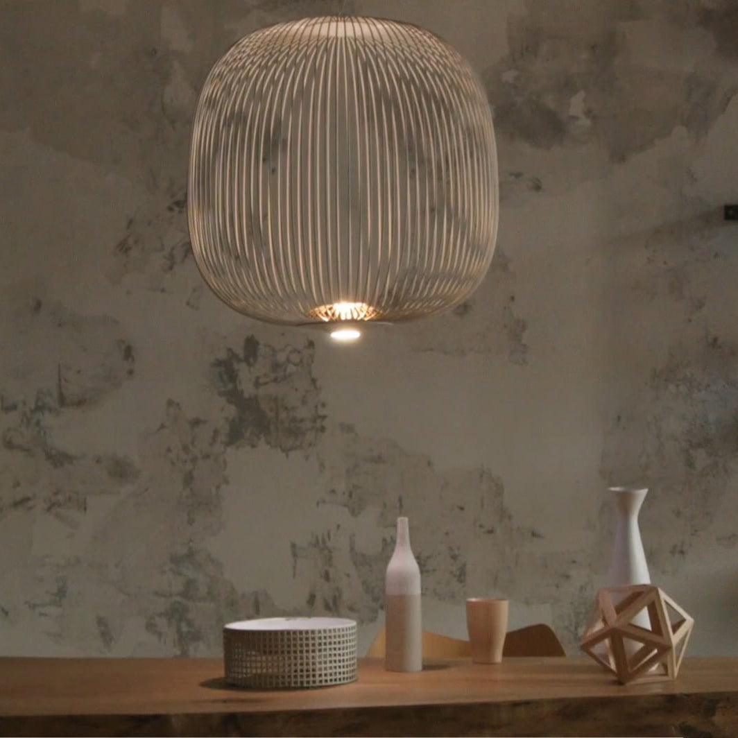 Aero Lightweight Spokes Cage Pendant Light - Letslighting