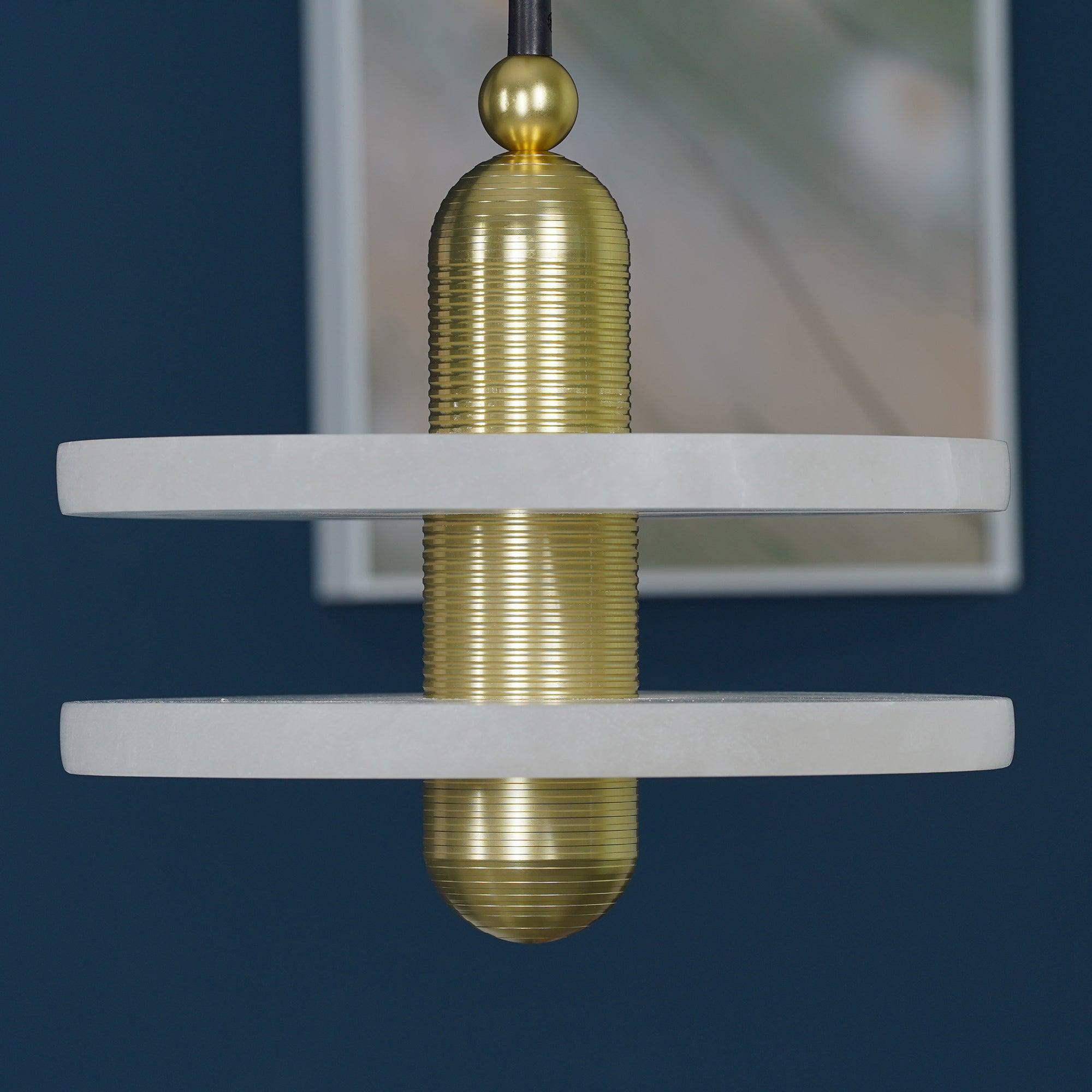 Goose White Alabaster Copper Pendant Lamp - Letslighting
