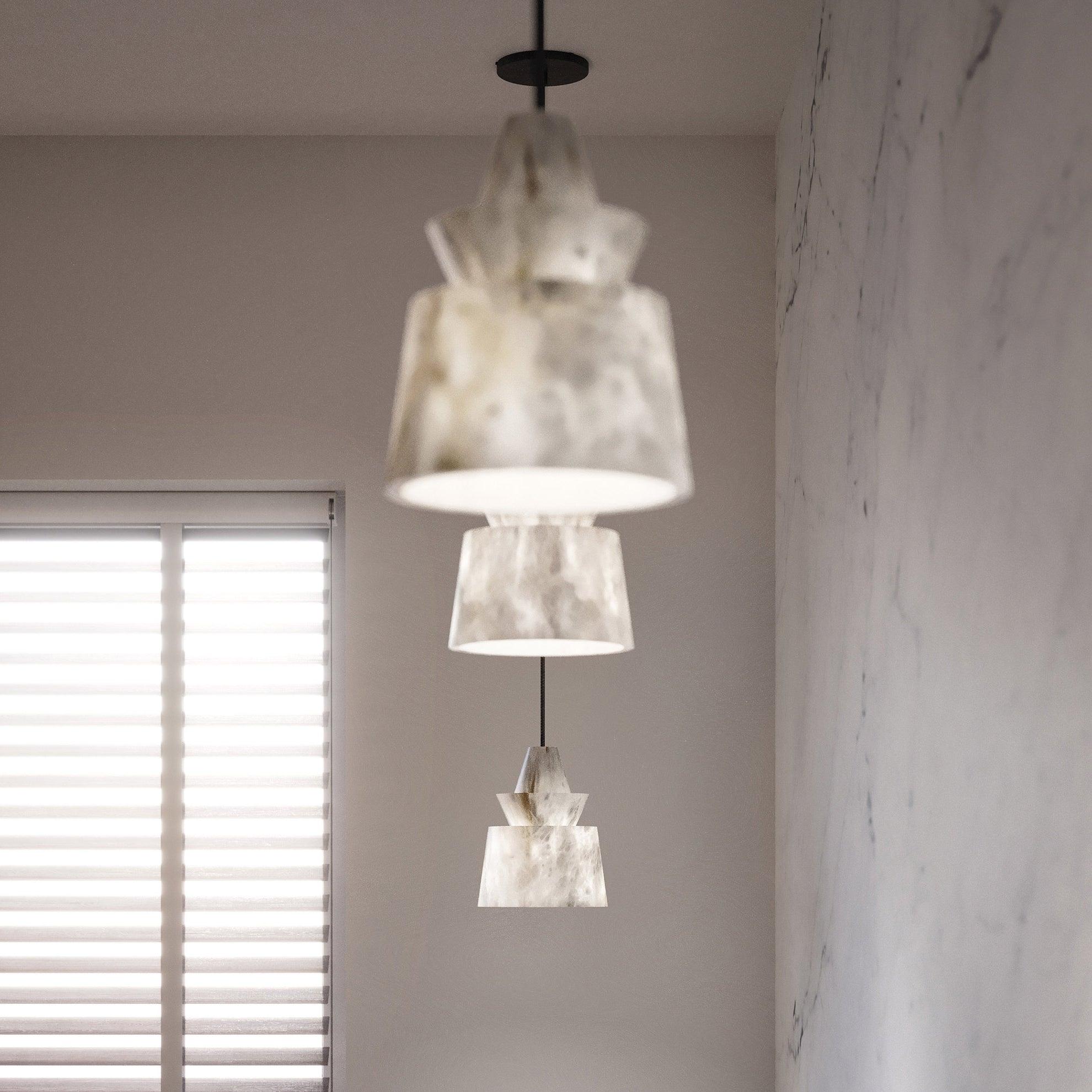 Curineth Minimalist Alabaster Pendant Light - Letslighting