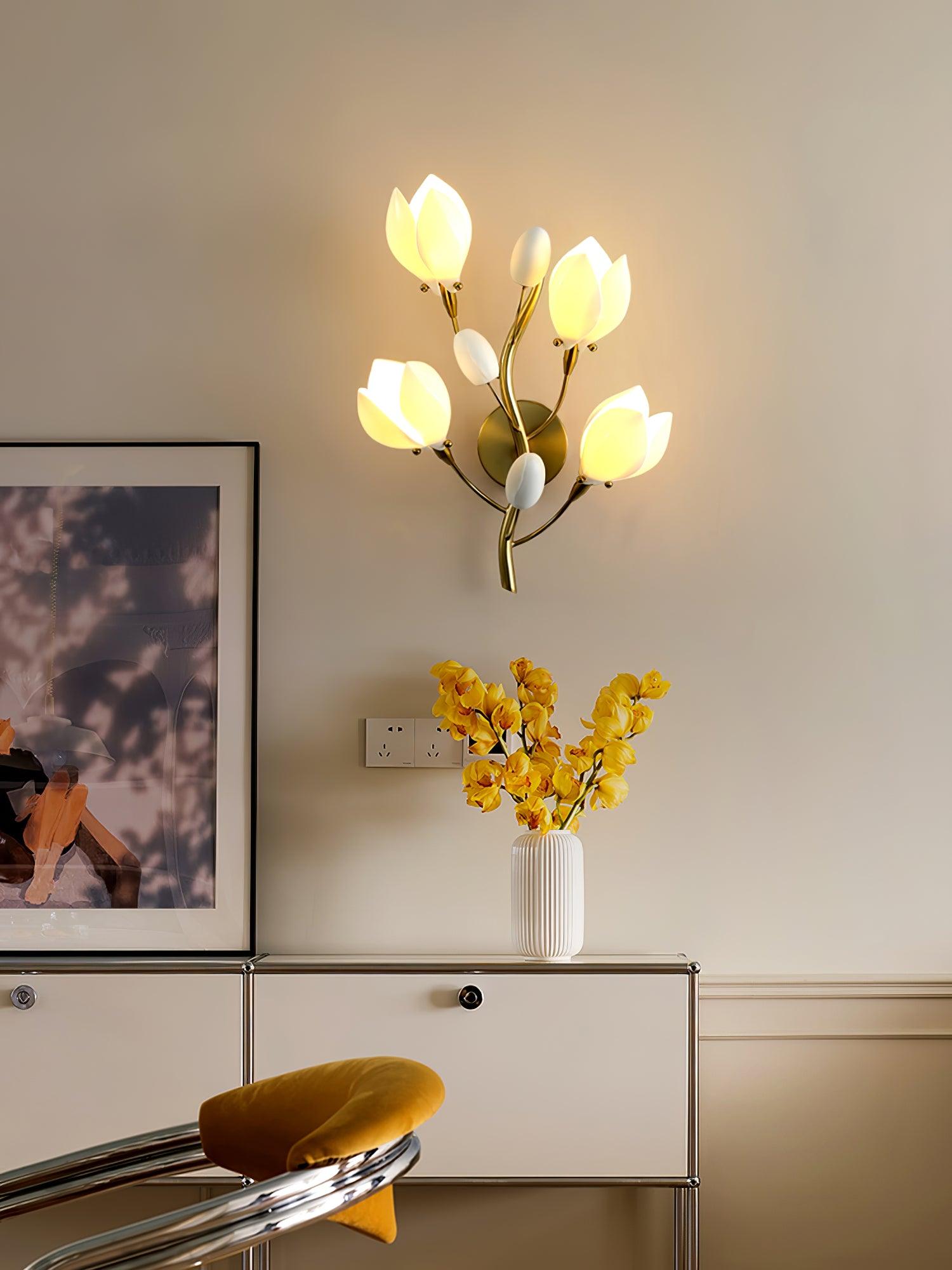 Porcelain Magnolia Wall Lamp - Letslighting