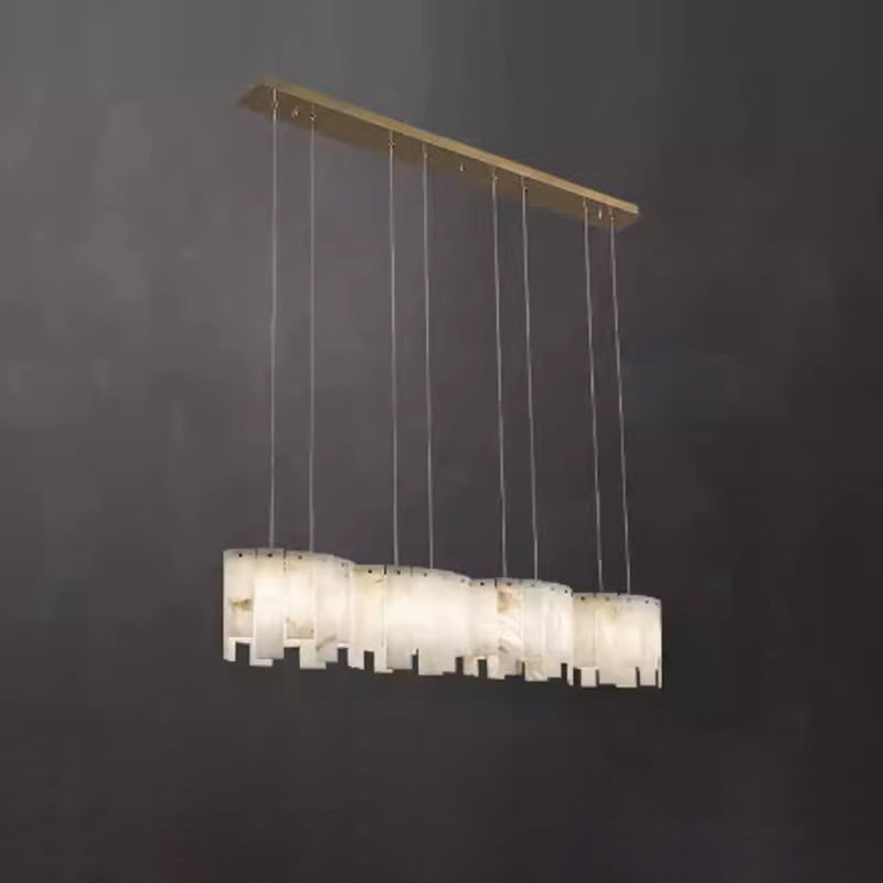 Avvinel Modern Luxury Minimalist Alabaster Chandelier - Lamp Copper