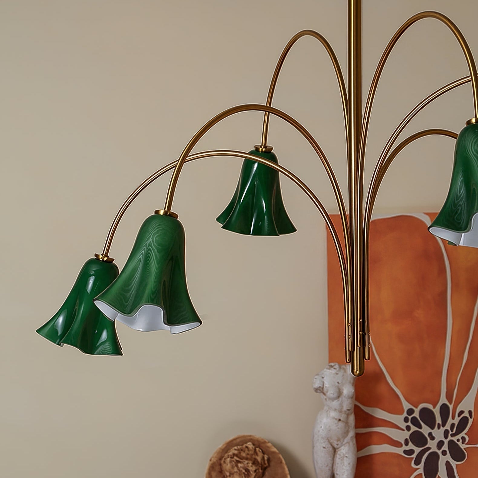 EmeraldBell Glass Pendant Chandelier - Letslighting