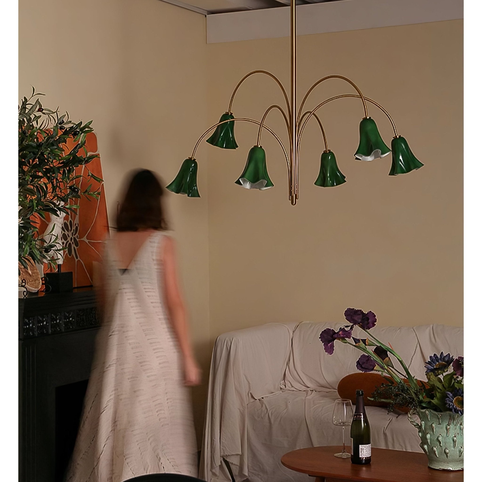 EmeraldBell Glass Pendant Chandelier - Letslighting