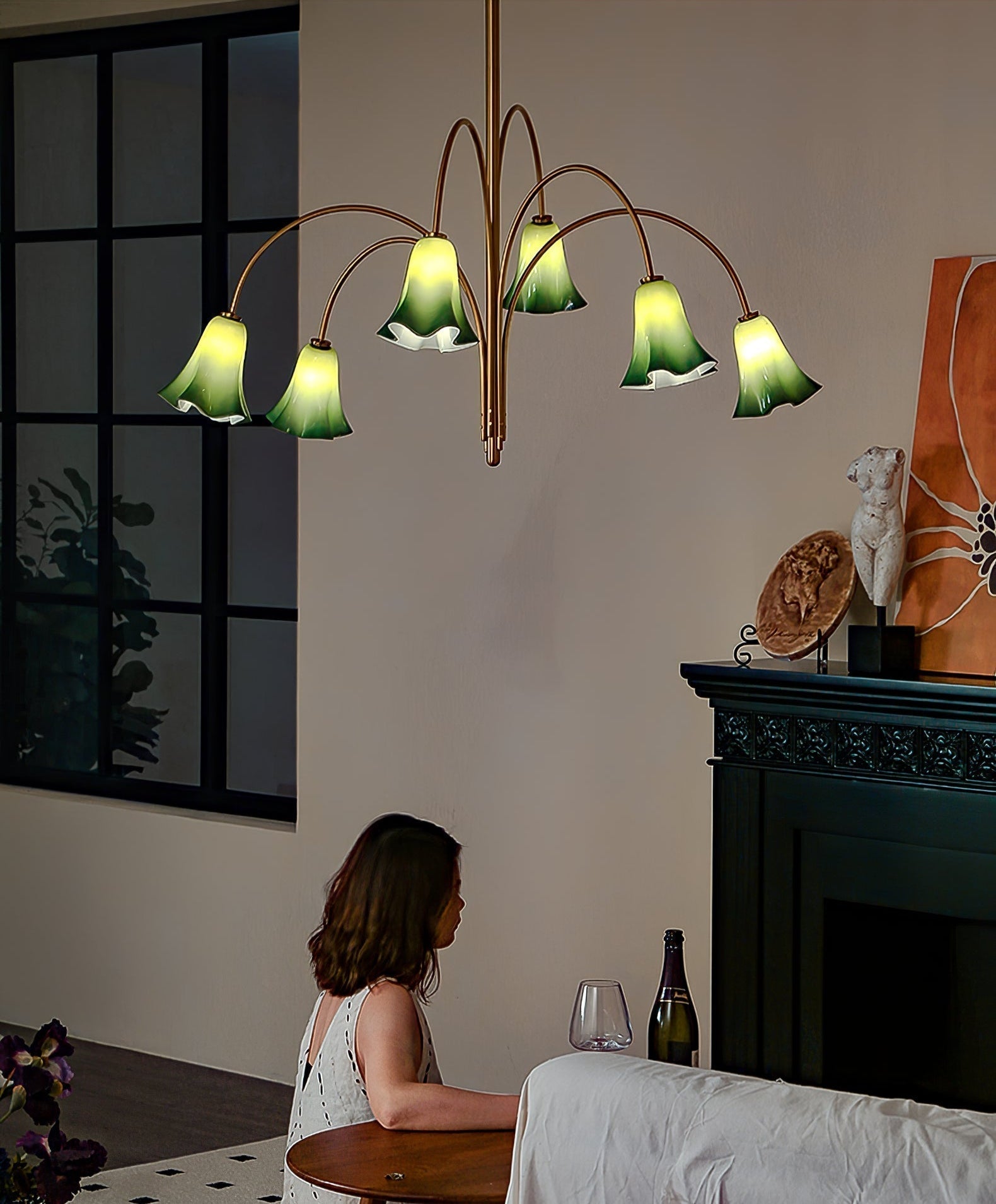 EmeraldBell Glass Pendant Chandelier - Letslighting