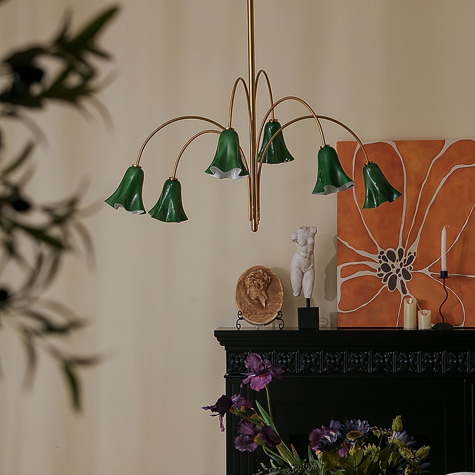 EmeraldBell Glass Pendant Chandelier - Letslighting