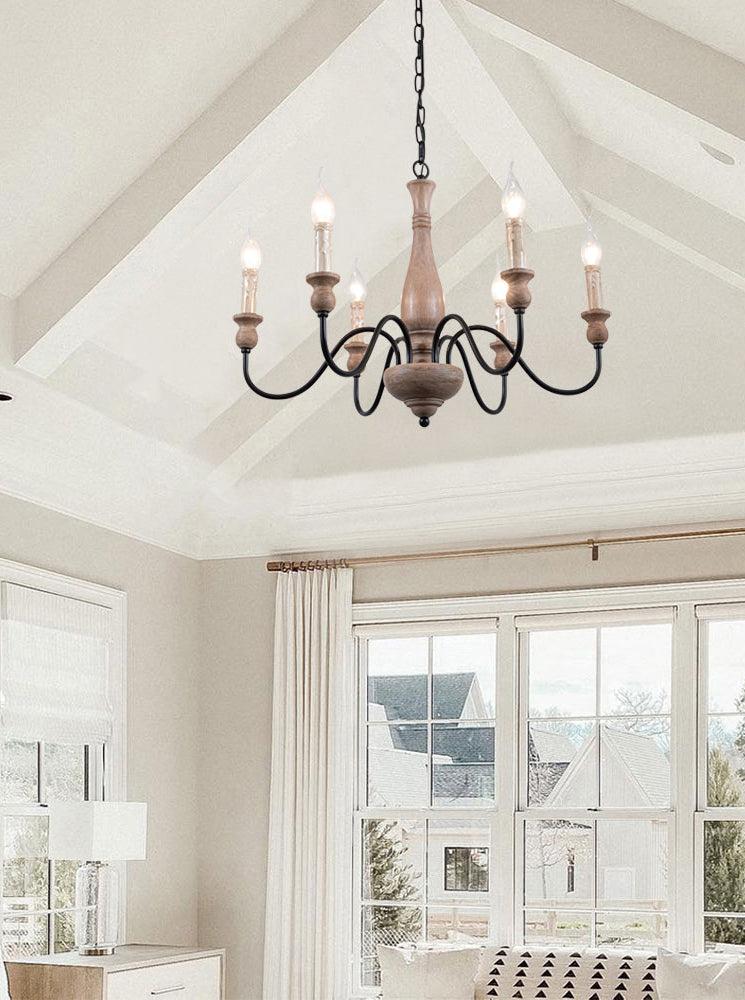Aurora Chandelier Farmhouse Rustic - Letslighting