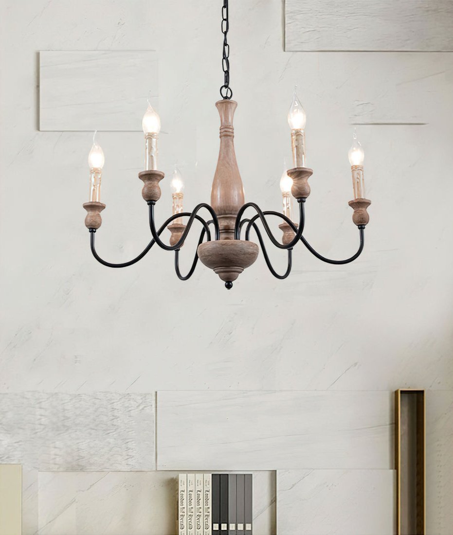 Aurora Chandelier Farmhouse Rustic - Letslighting