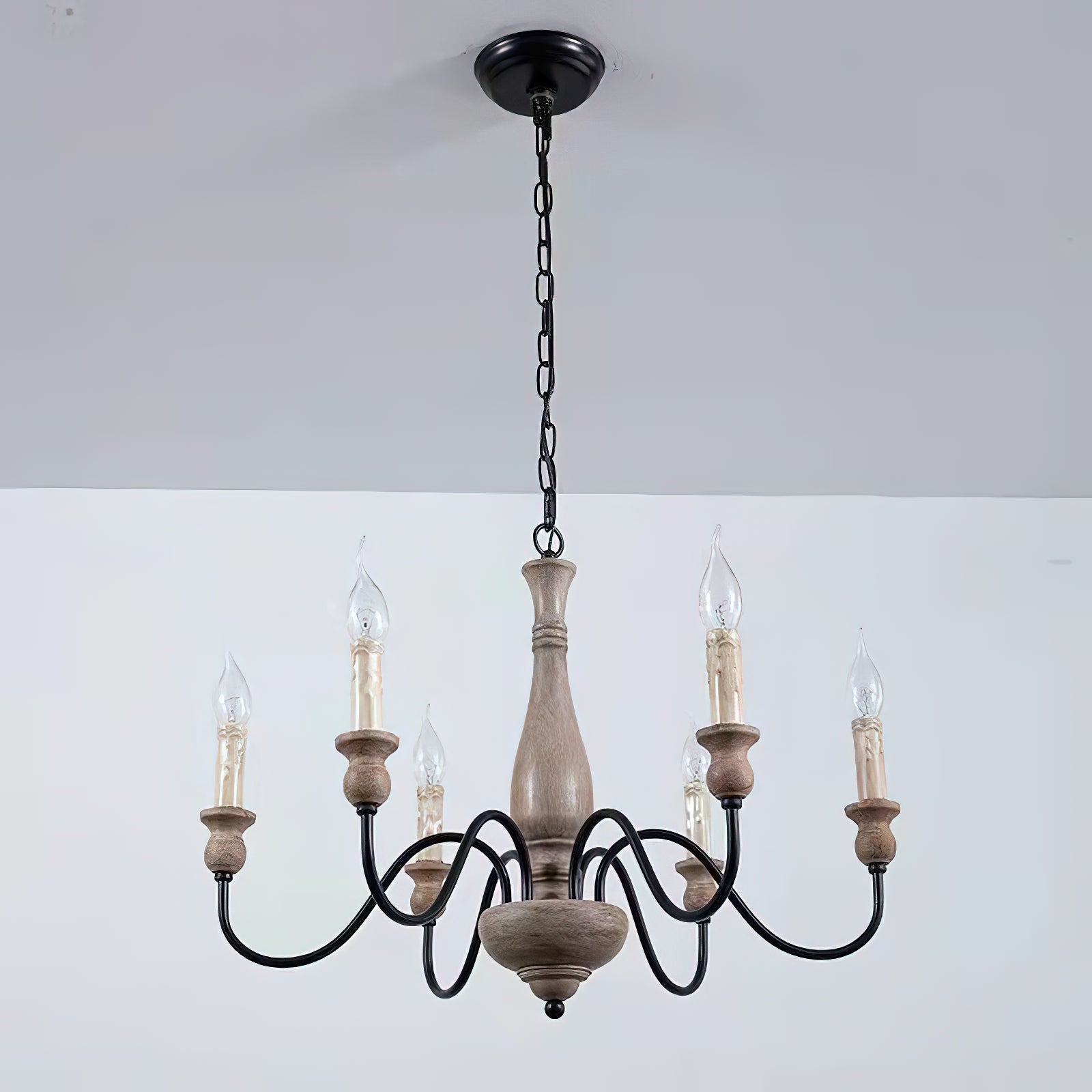 Aurora Chandelier Farmhouse Rustic - Letslighting