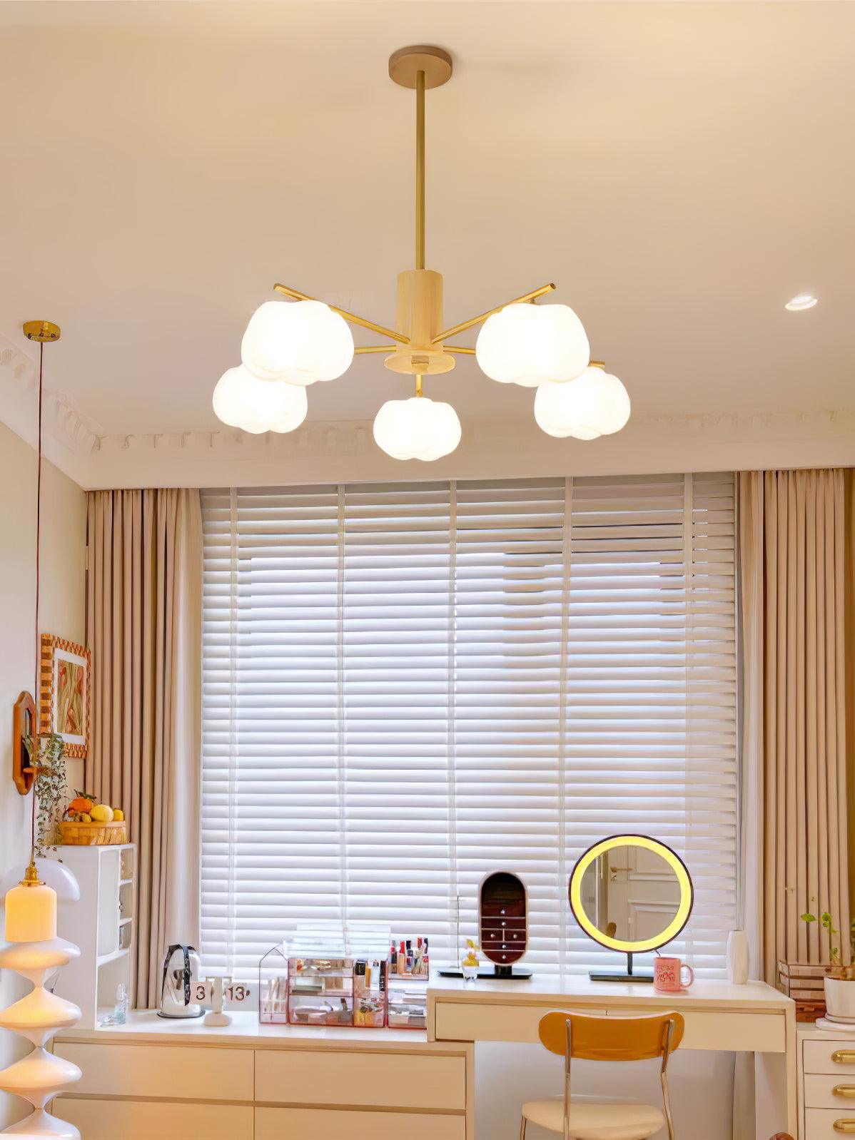 Wooden Cotton Balls Chandelier - Letslighting