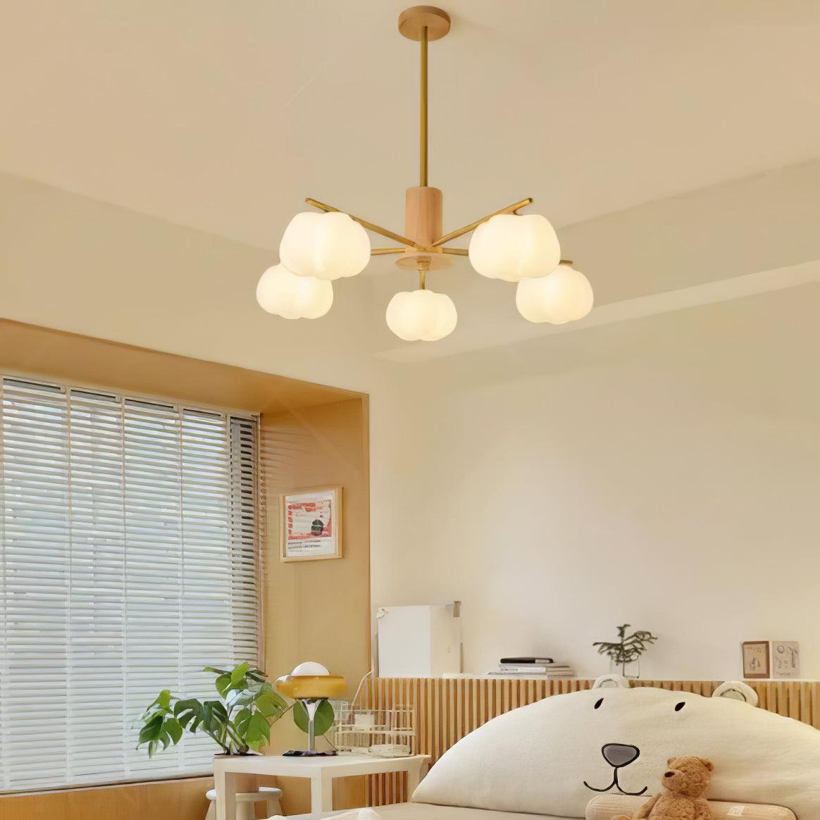 Wooden Cotton Balls Chandelier - Letslighting