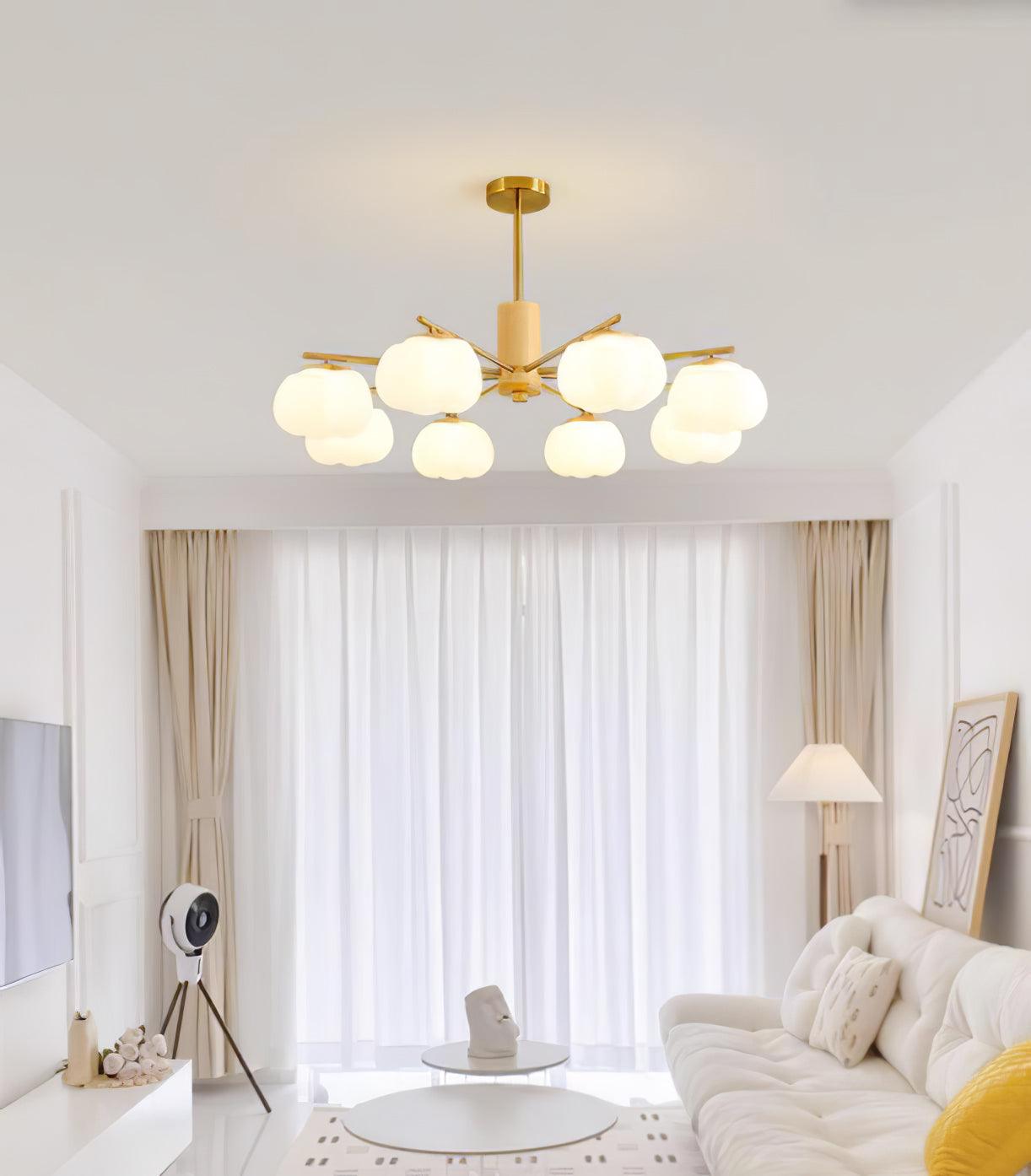 Wooden Cotton Balls Chandelier - Letslighting