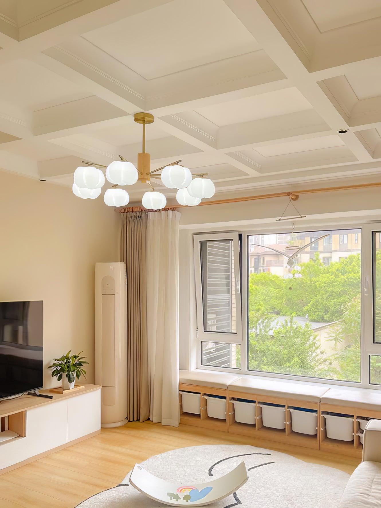 Wooden Cotton Balls Chandelier - Letslighting