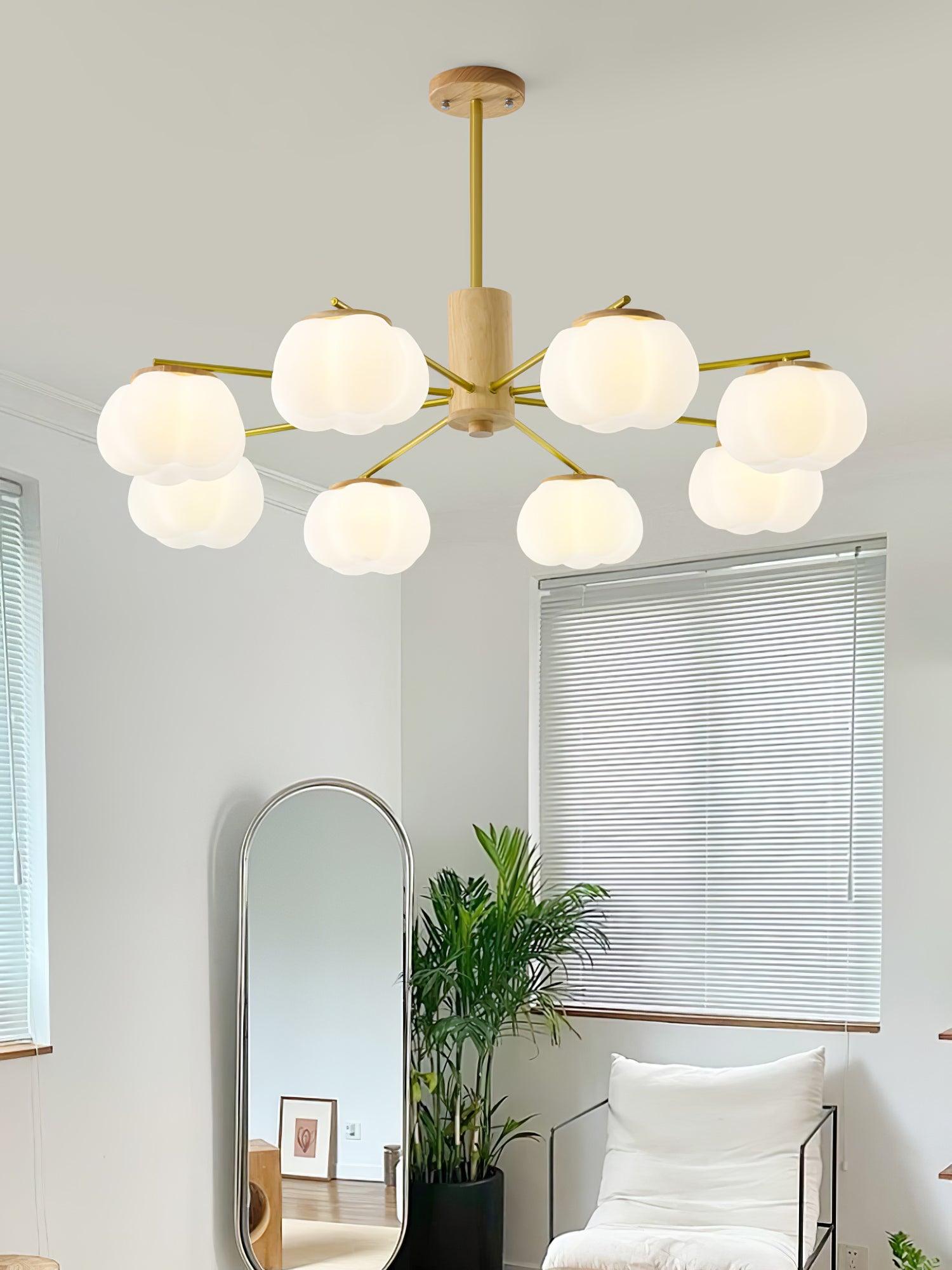 Wooden Cotton Balls Chandelier - Letslighting