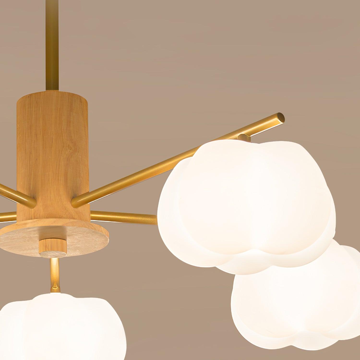 Wooden Cotton Balls Chandelier - Letslighting