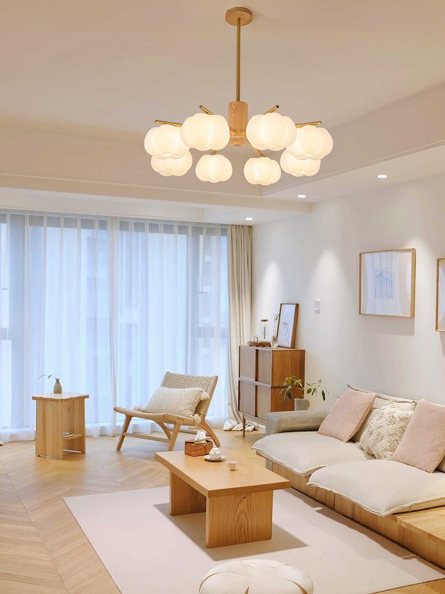 Wooden Cotton Balls Chandelier - Letslighting