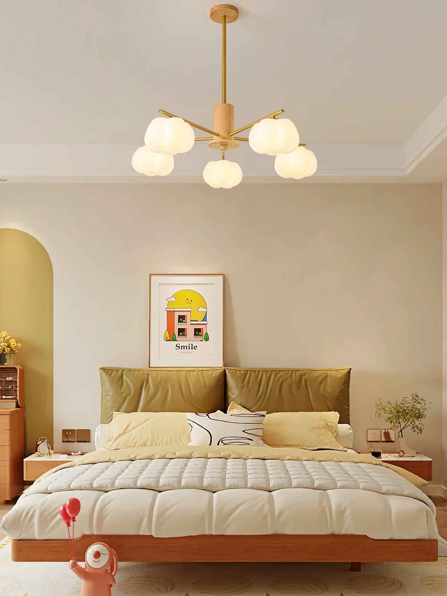 Wooden Cotton Balls Chandelier - Letslighting