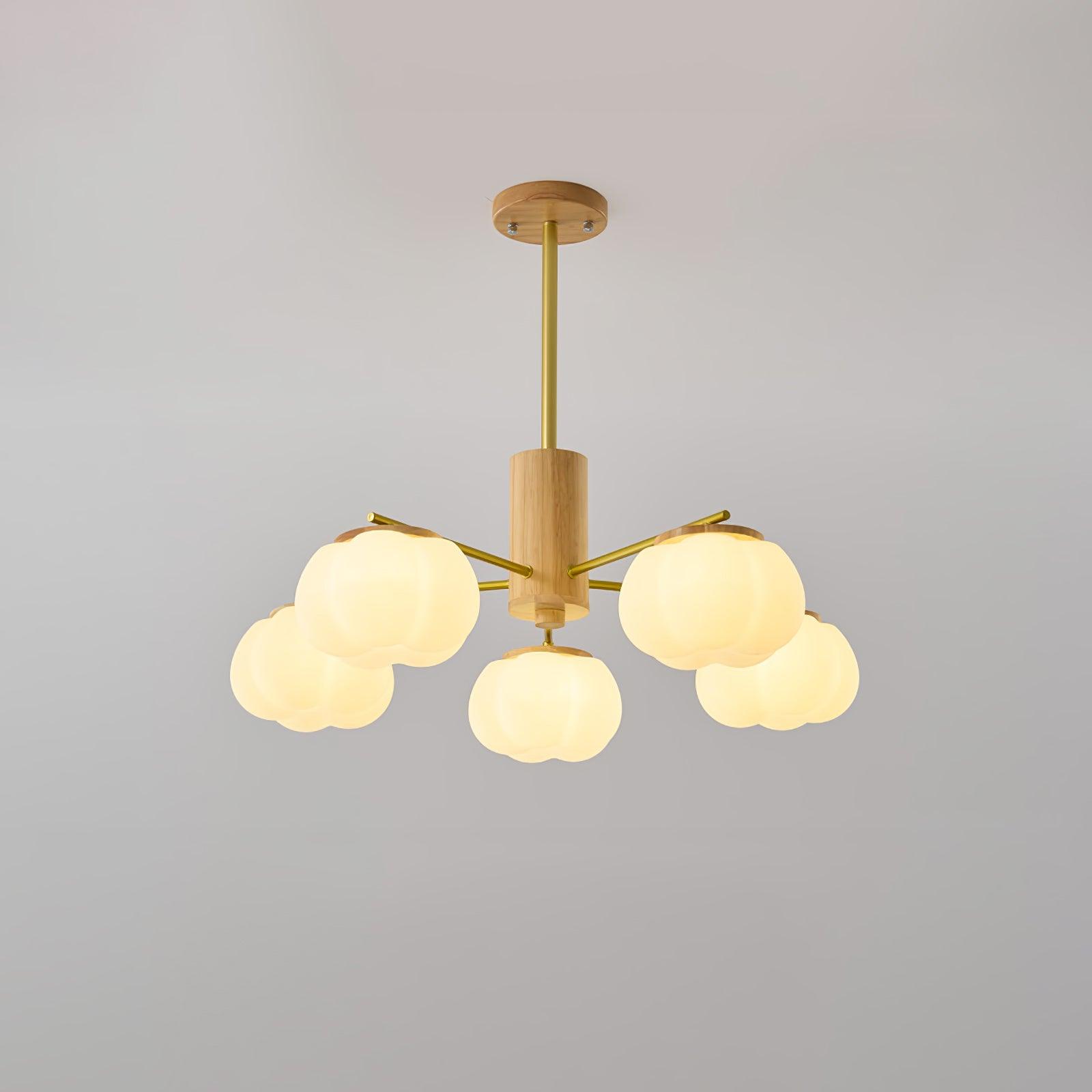 Wooden Cotton Balls Chandelier - Letslighting