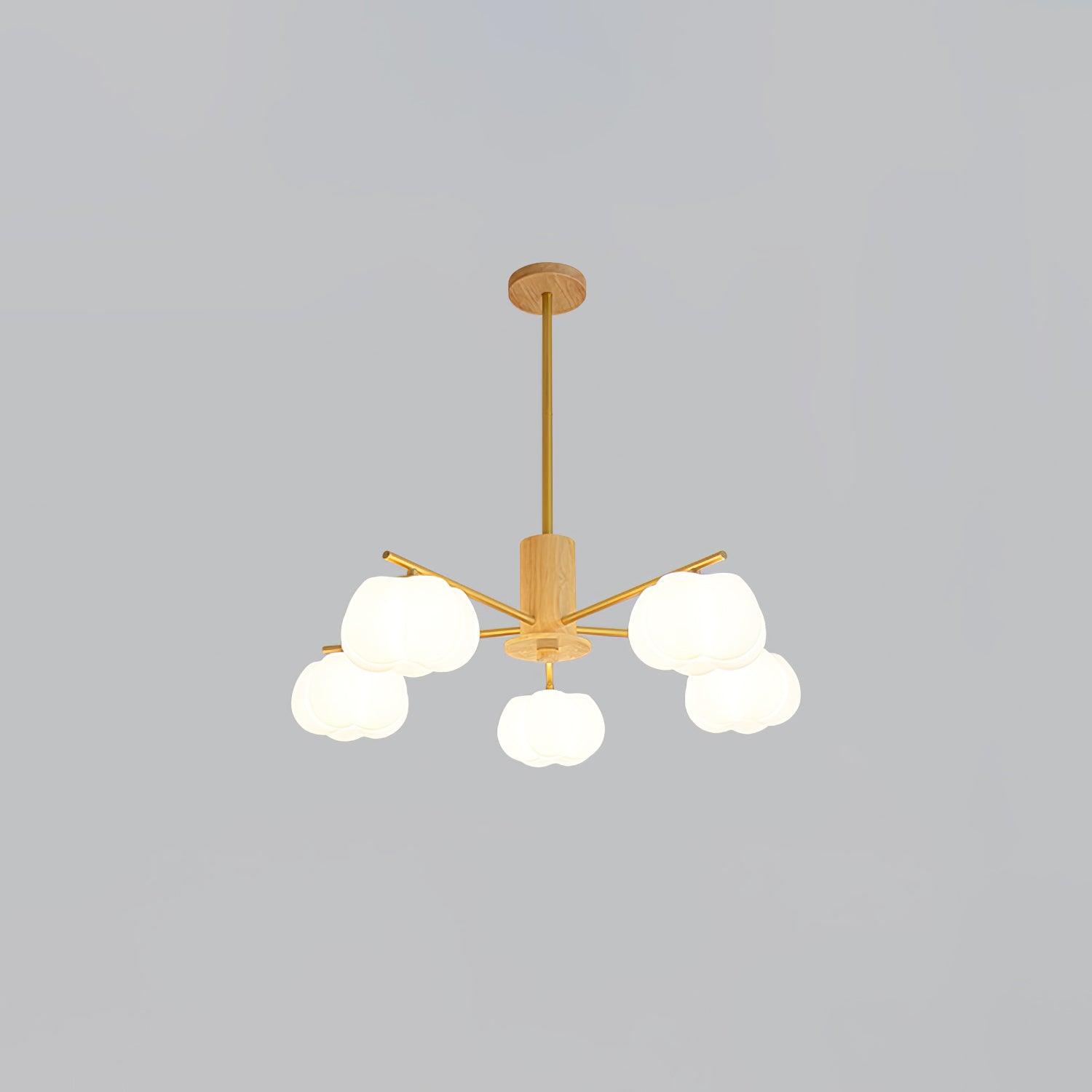 Wooden Cotton Balls Chandelier - Letslighting