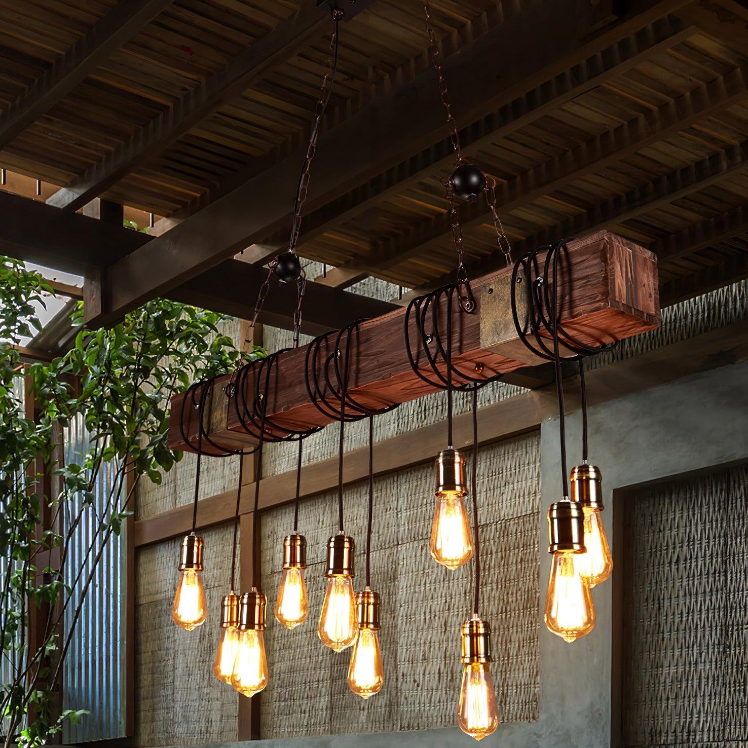 Wood Hanging Multi Chandelier - Letslighting