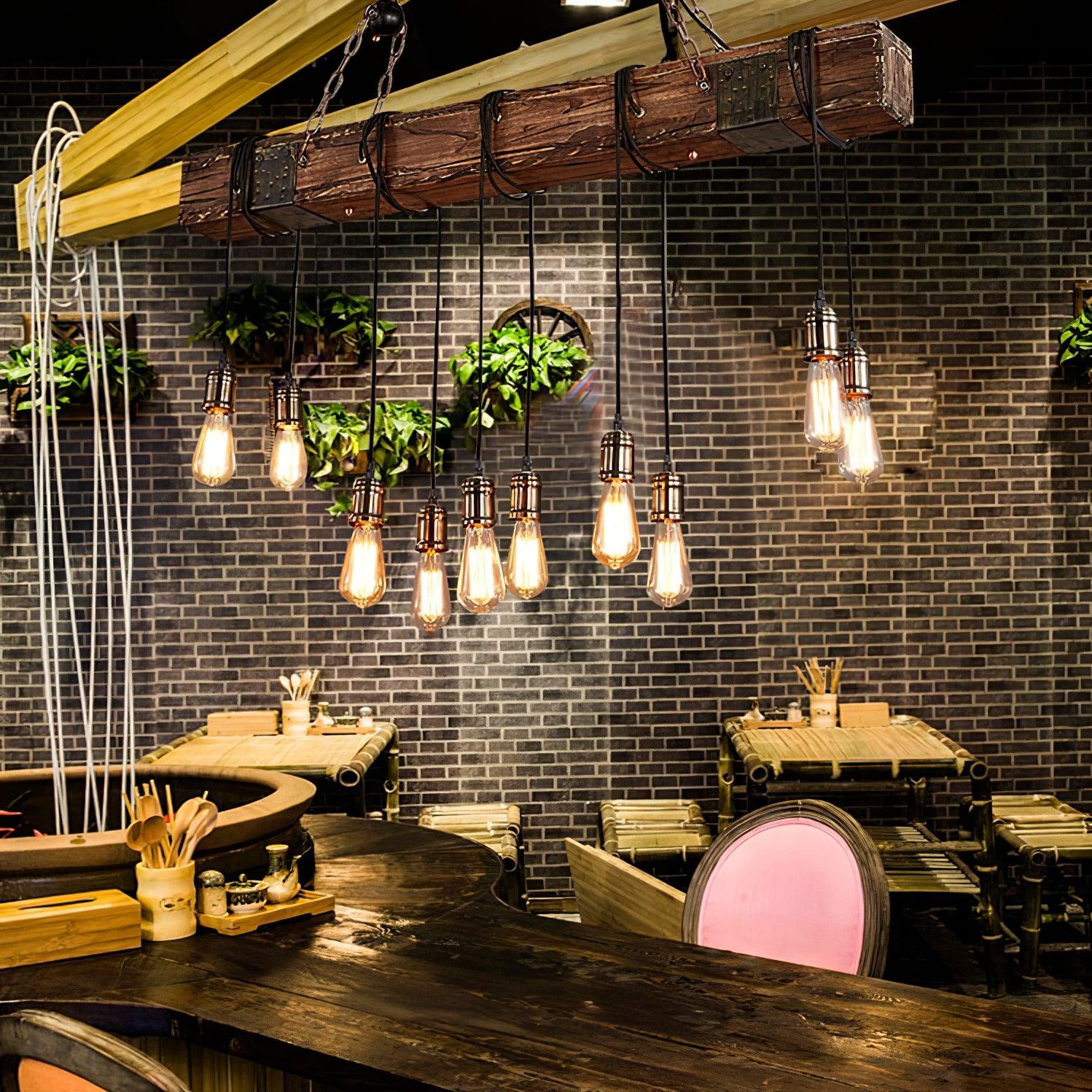 Wood Hanging Multi Chandelier - Letslighting