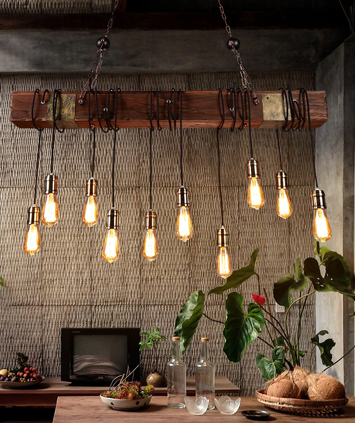 Wood Hanging Multi Chandelier - Letslighting