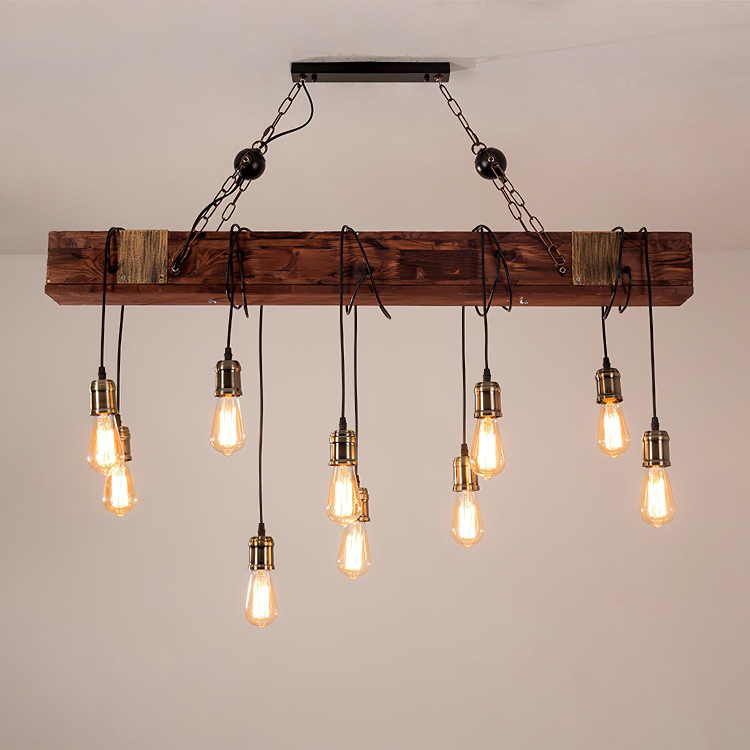 Wood Hanging Multi Chandelier - Letslighting
