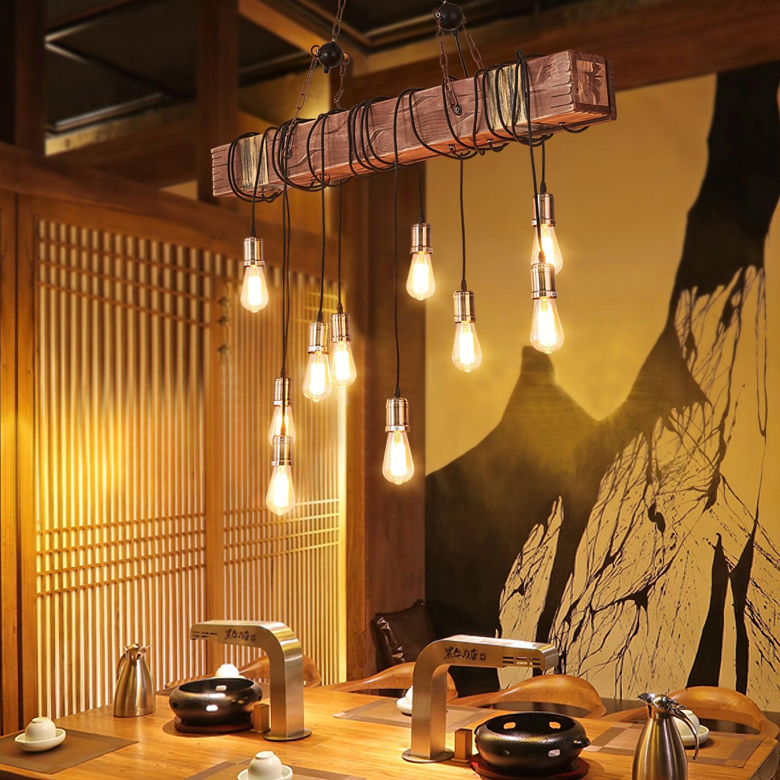 Wood Hanging Multi Chandelier - Letslighting