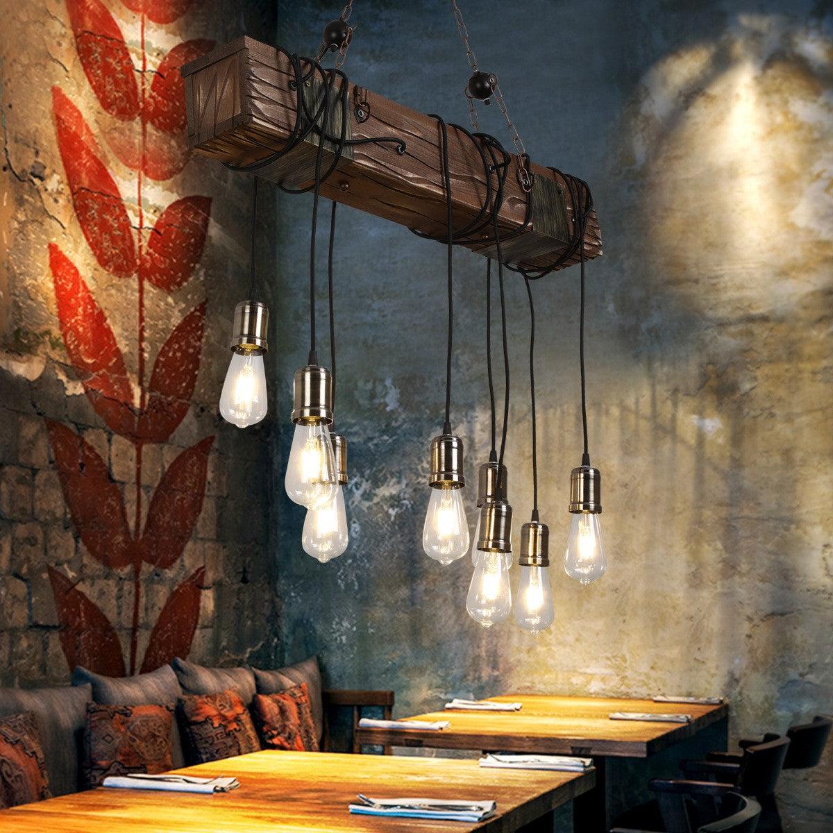 Wood Hanging Multi Chandelier - Letslighting