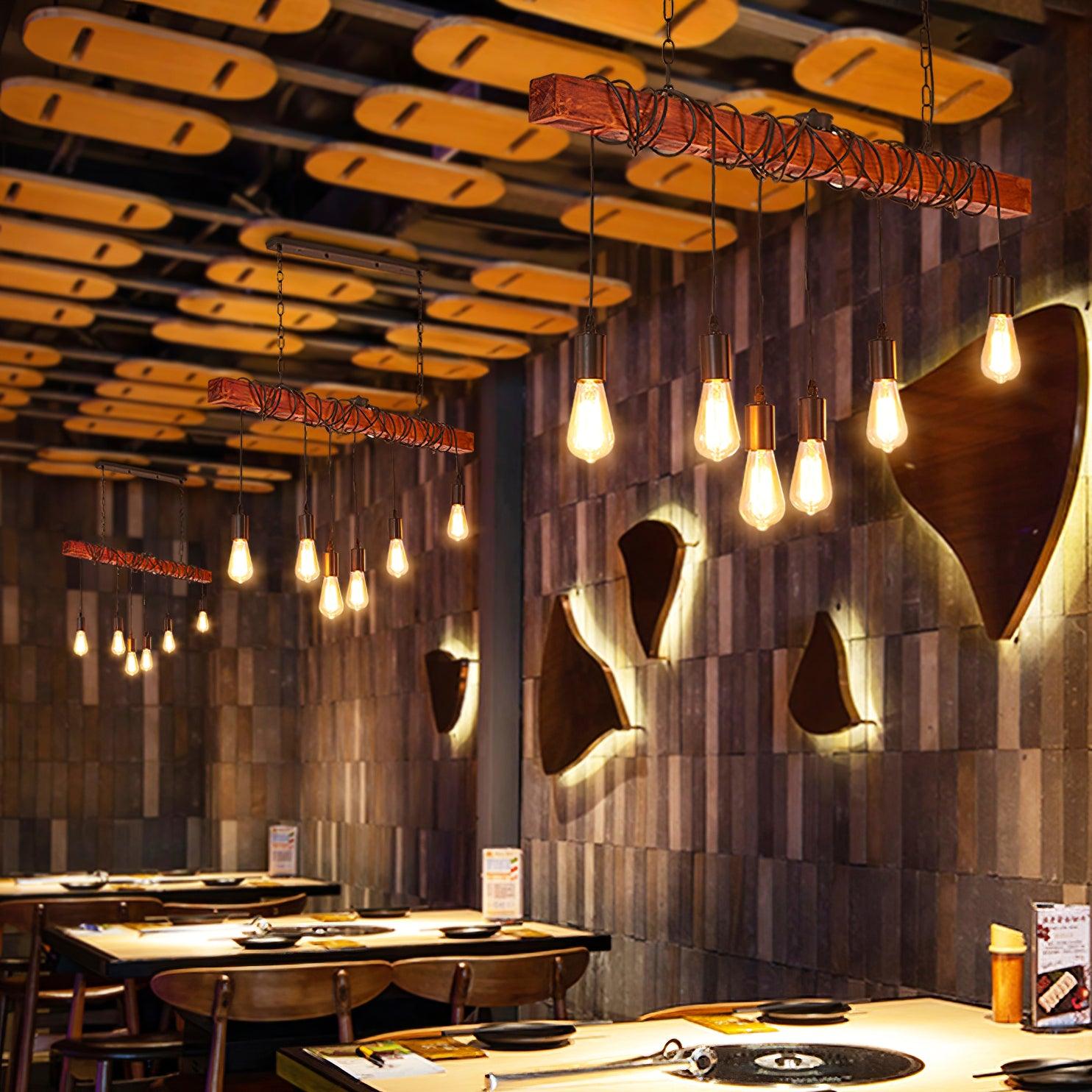 Wood Hanging Multi Chandelier - Letslighting