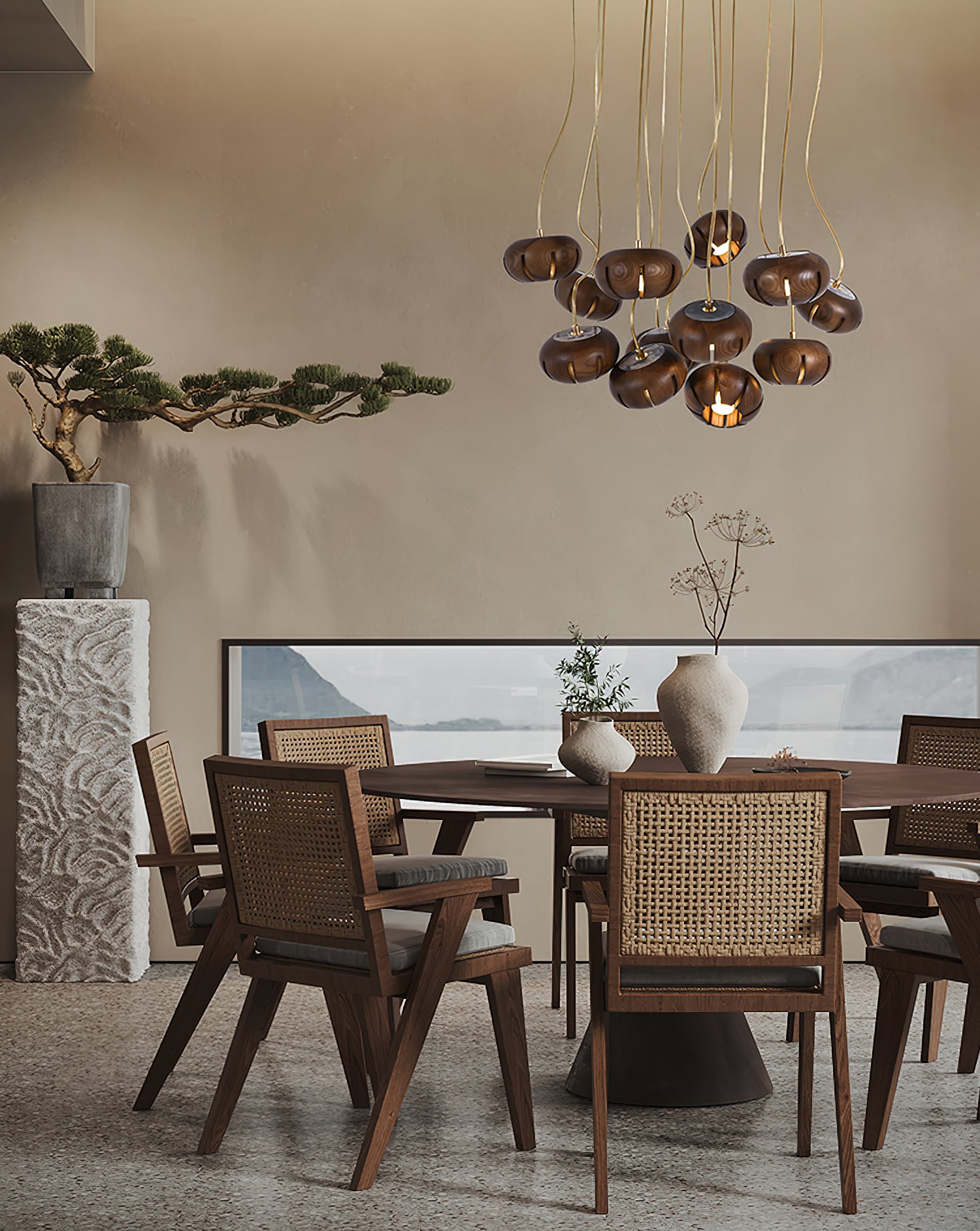 Zasorir Sculptural Marble Cluster Pendant Light - Letslighting