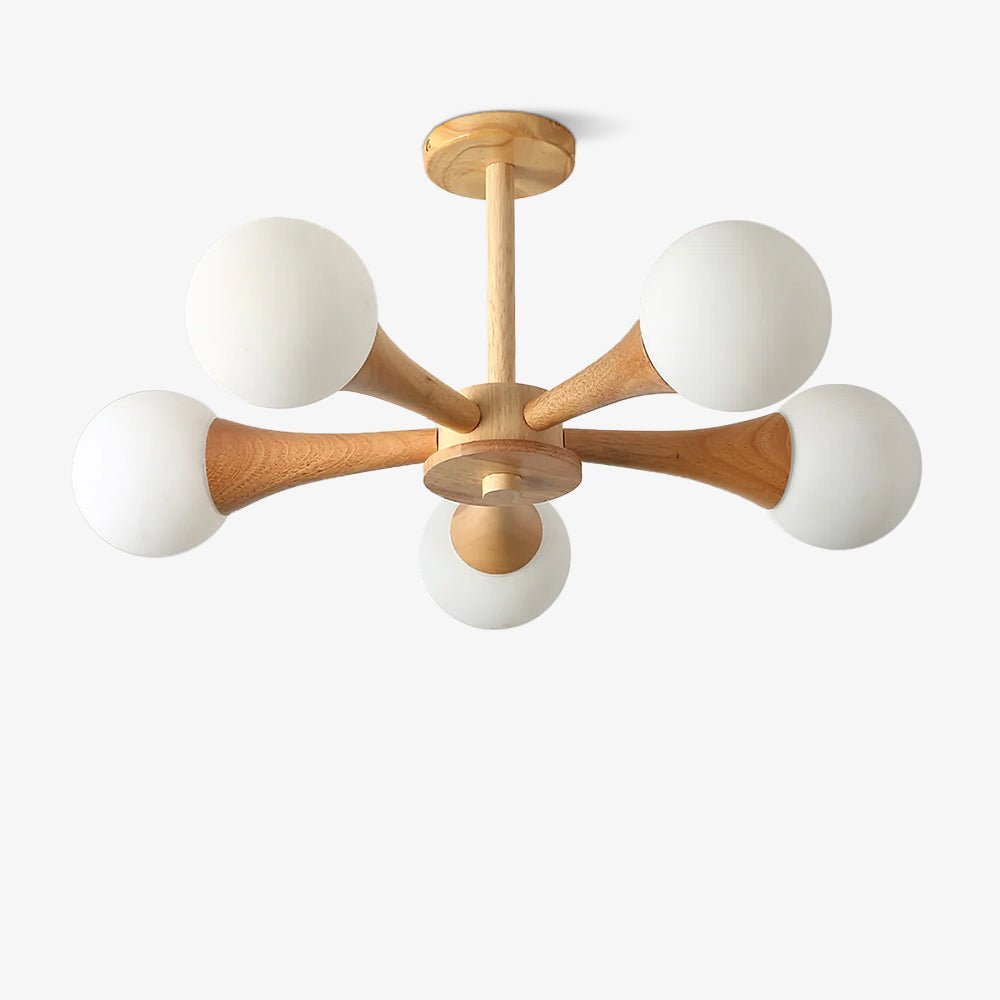 Wooden Nera Chandelier - Letslighting