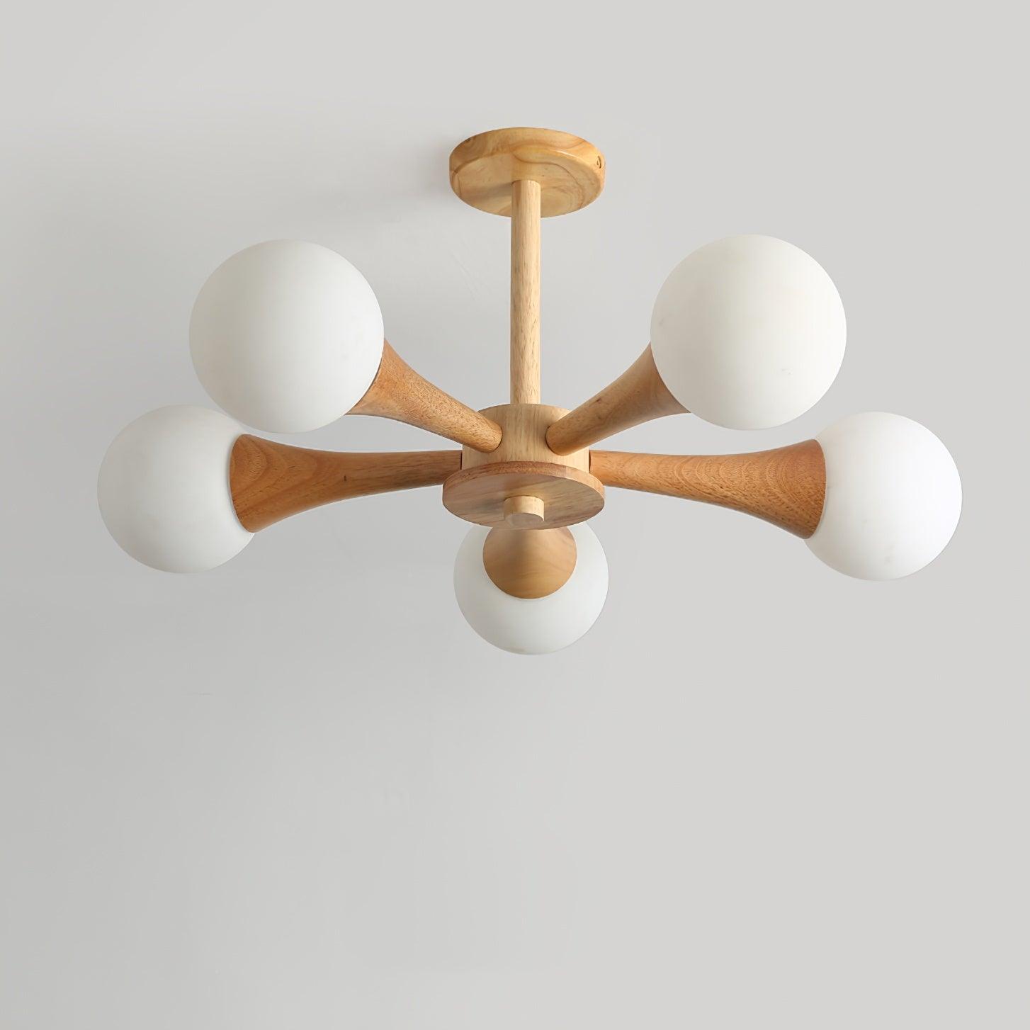 Wooden Nera Chandelier - Letslighting