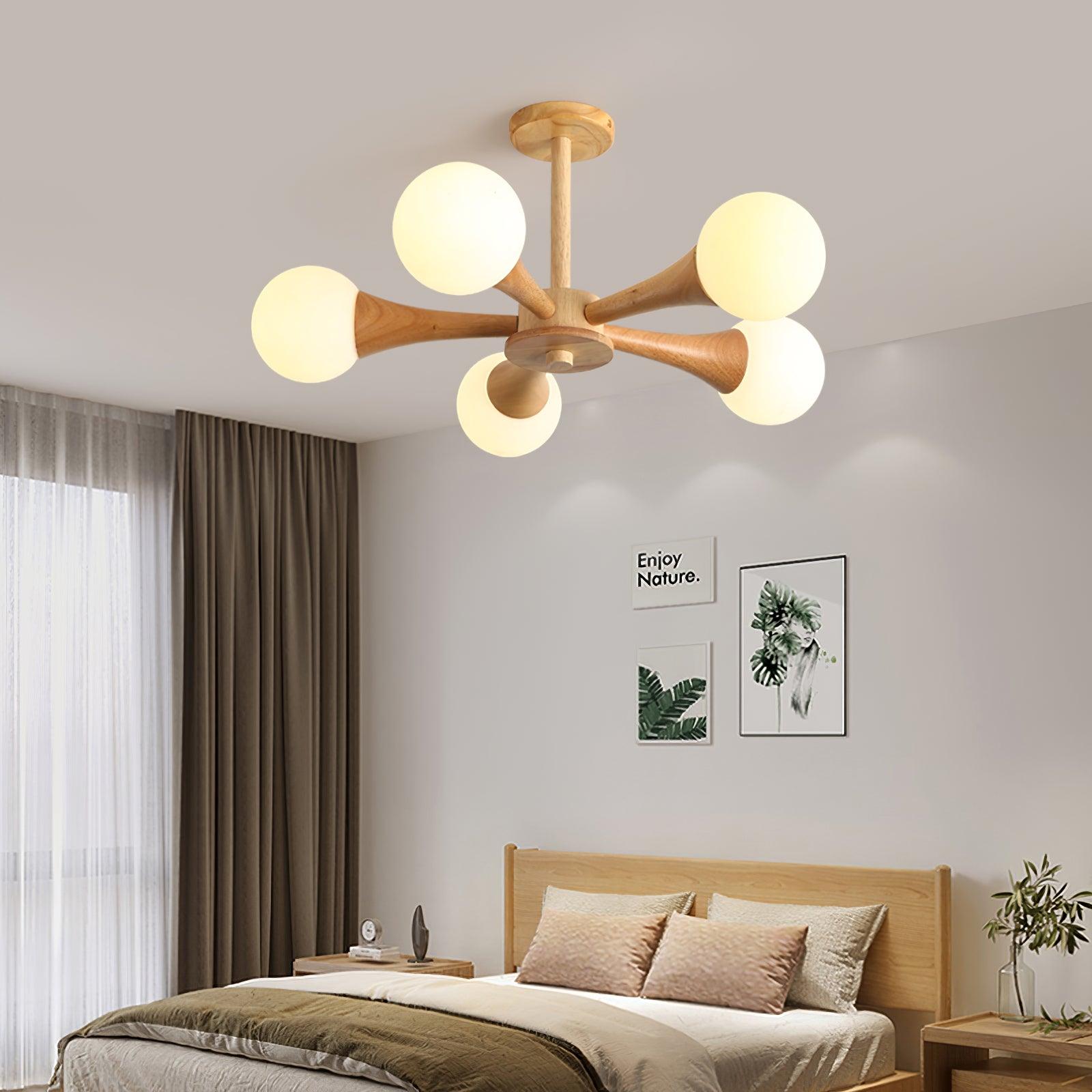 Wooden Nera Chandelier - Letslighting