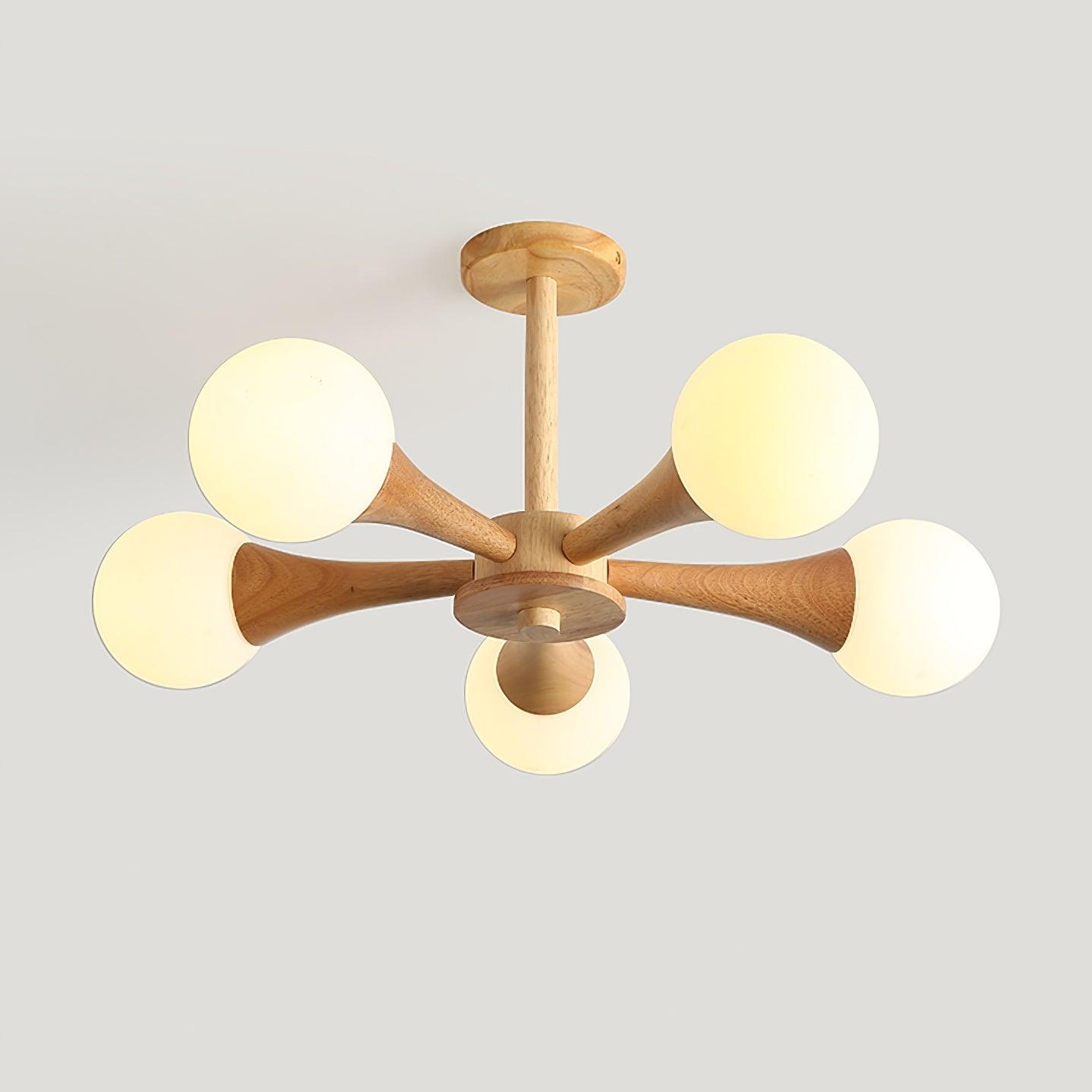 Wooden Nera Chandelier - Letslighting