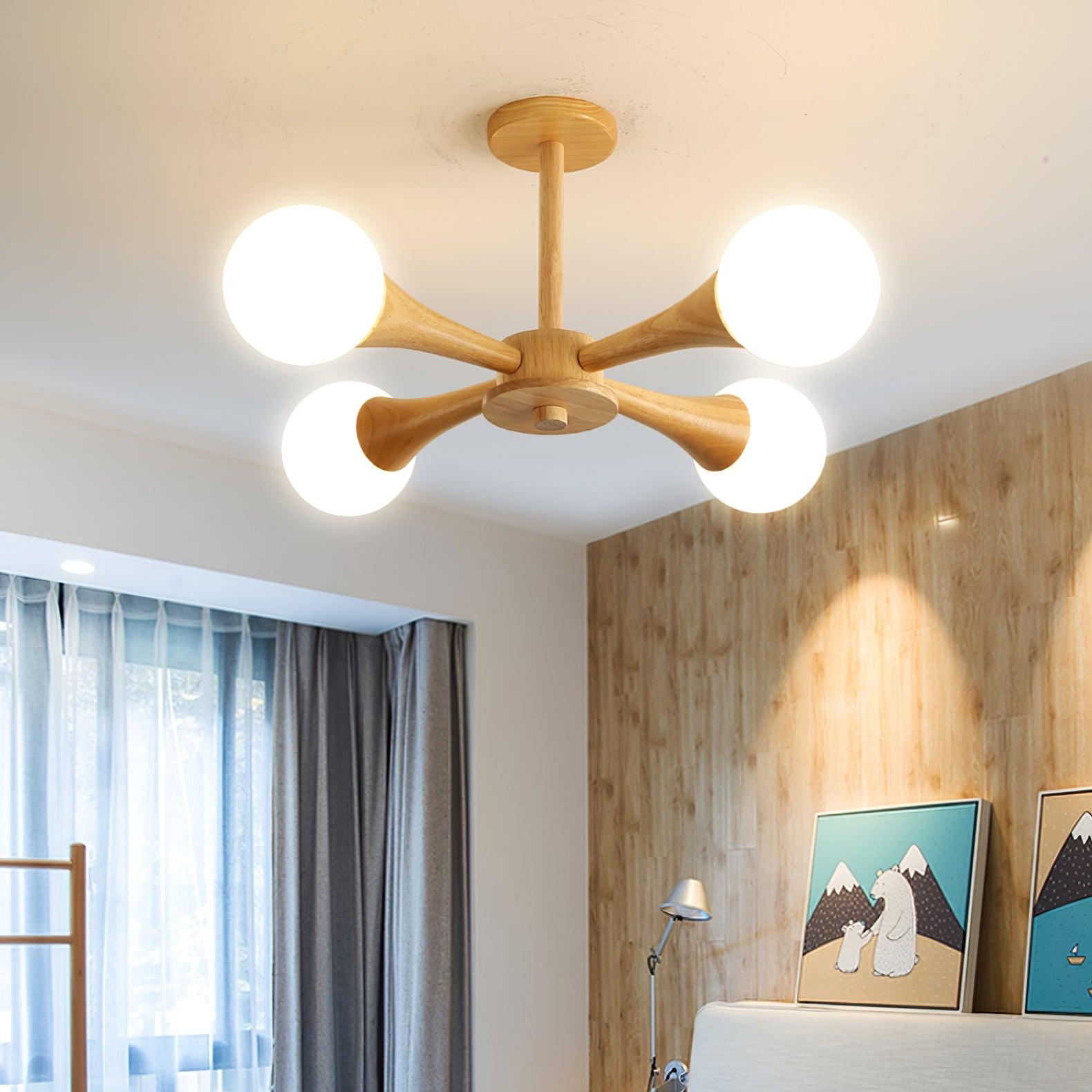 Wooden Nera Chandelier - Letslighting