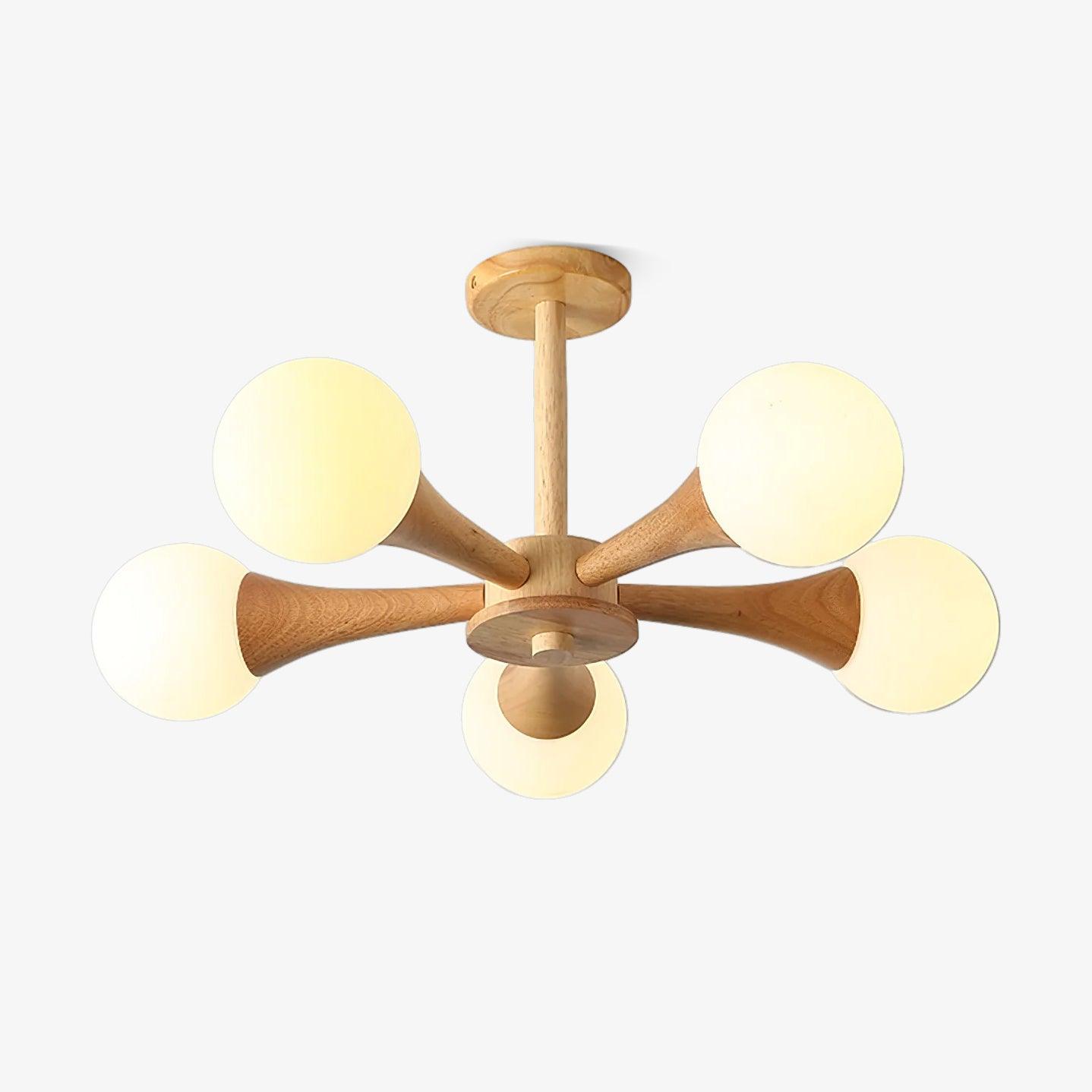 Wooden Nera Chandelier - Letslighting