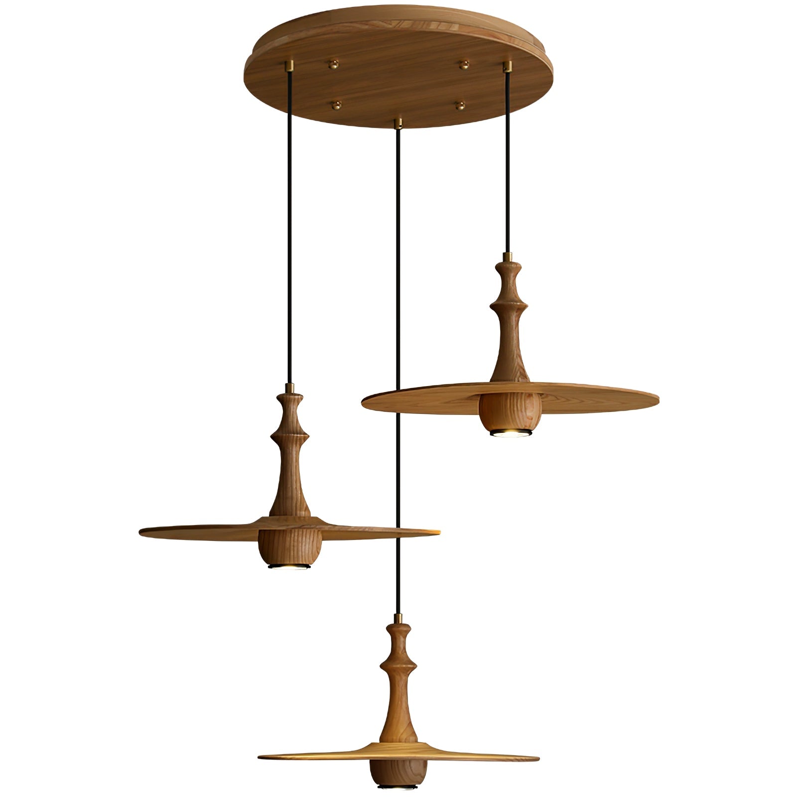 Wooden Spin Pendant Light - Letslighting
