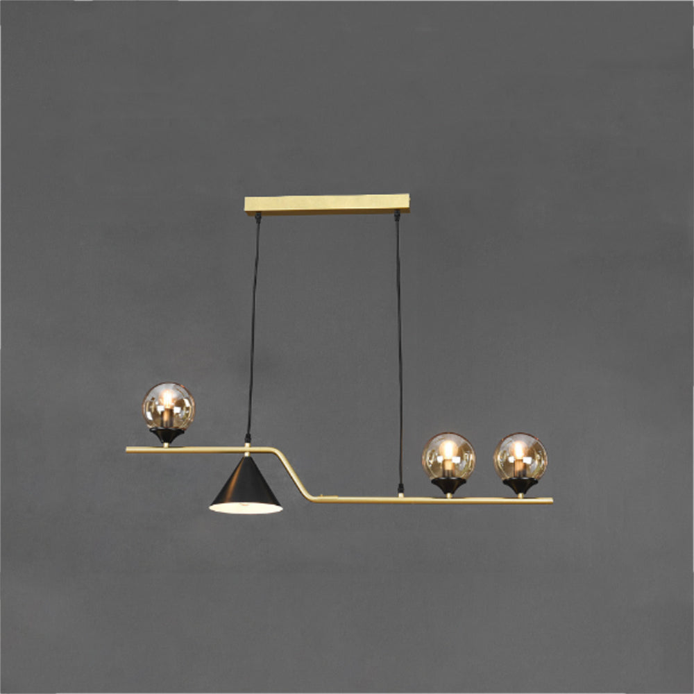 Arisha Moderno LED Lámpara Colgante Negro/Oro Vidrio Salón/Dormitorio
