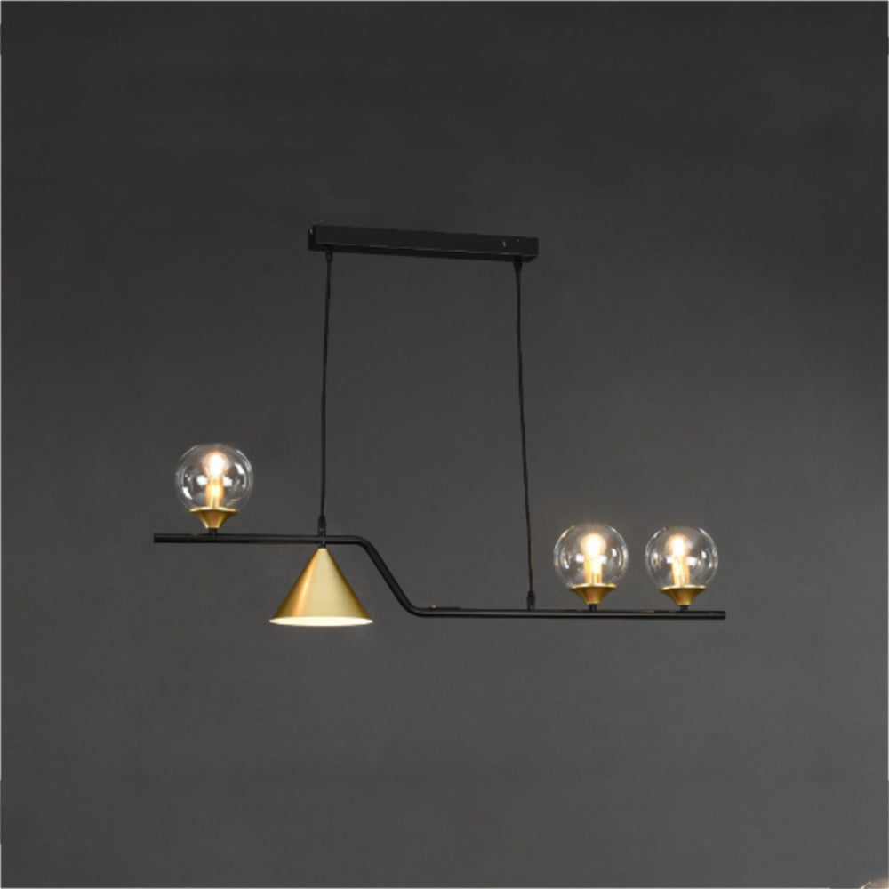 Arisha Moderno LED Lámpara Colgante Negro/Oro Vidrio Salón/Dormitorio