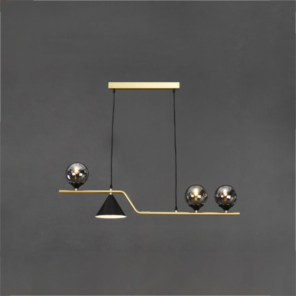 Arisha Moderno LED Lámpara Colgante Negro/Oro Vidrio Salón/Dormitorio