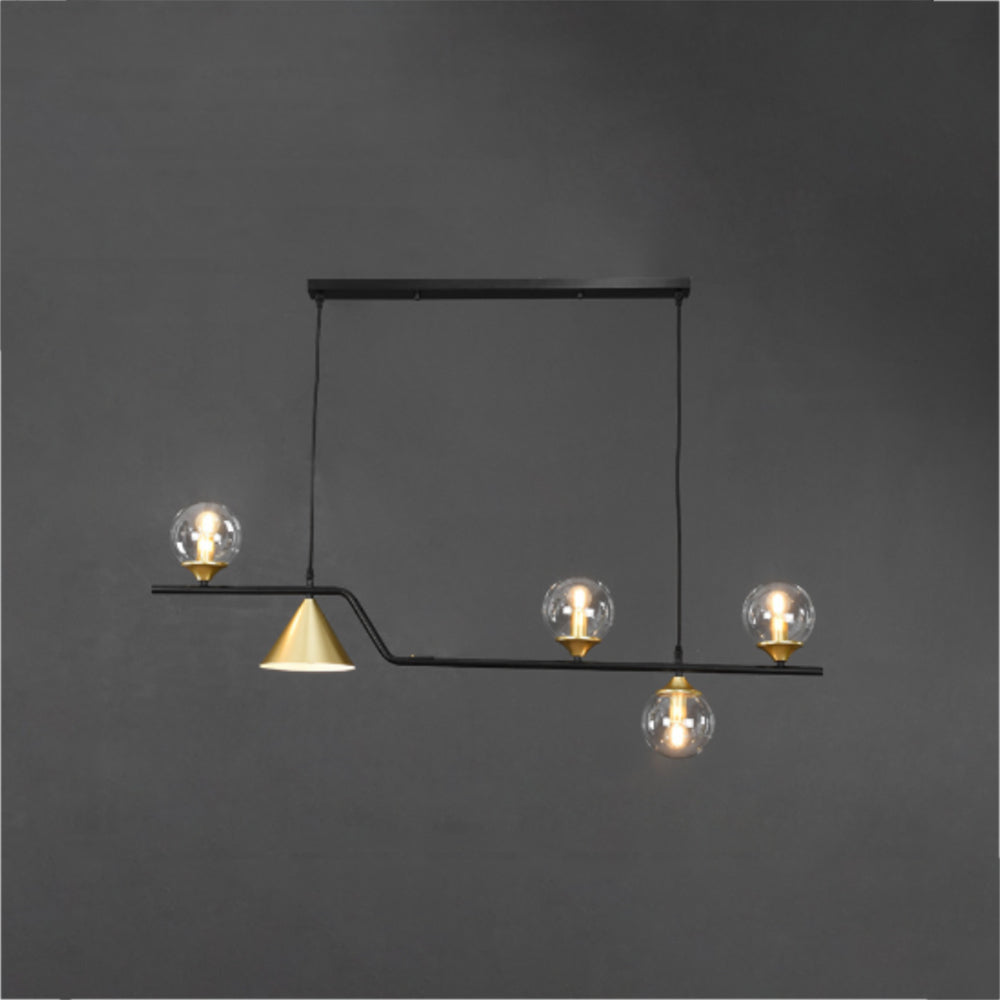 Arisha Moderno LED Lámpara Colgante Negro/Oro Vidrio Salón/Dormitorio